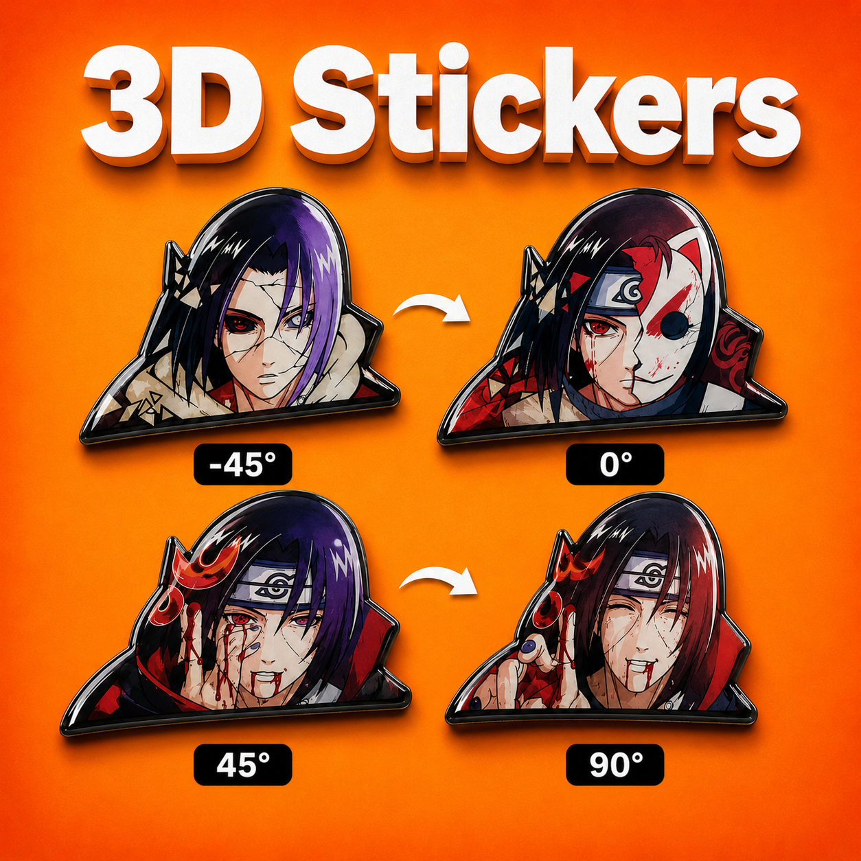 Naruto - Itachi 3D Stickers