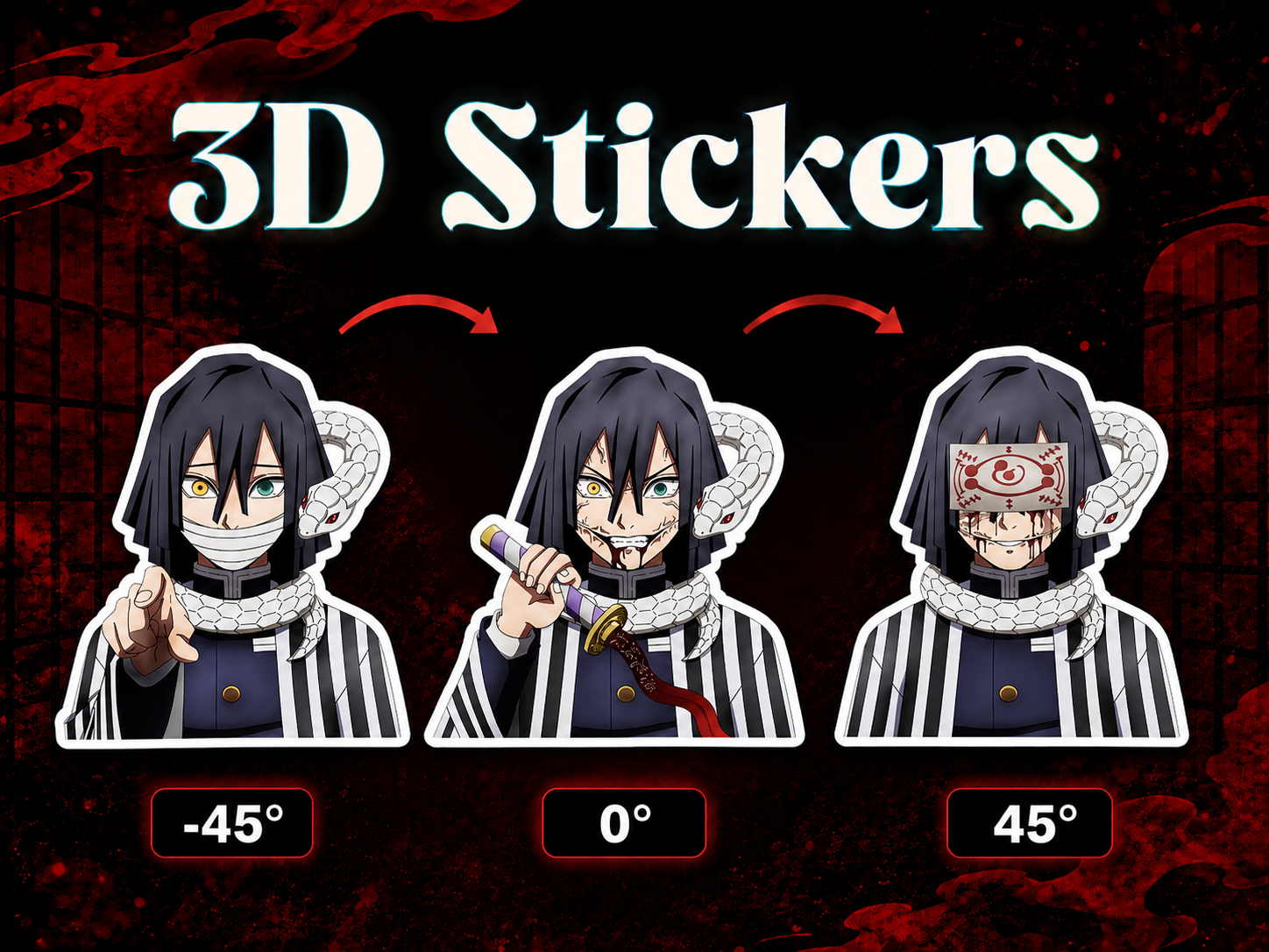 Demon Slayer - Obanai 3D Stickers