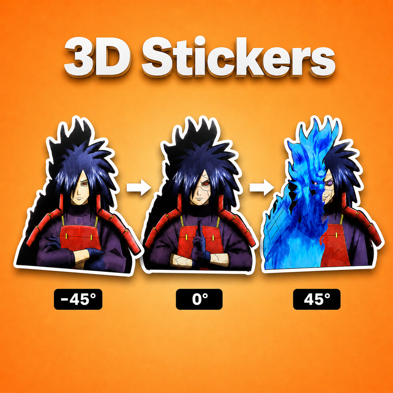 Naruto - Madara 3D Stickers