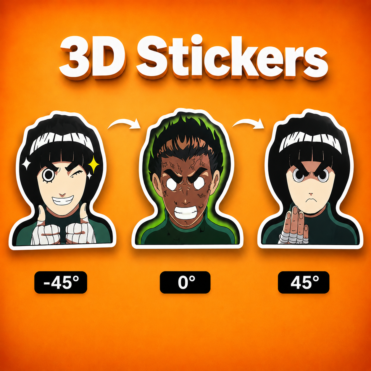 Naruto - Rock Lee 3D Stickers