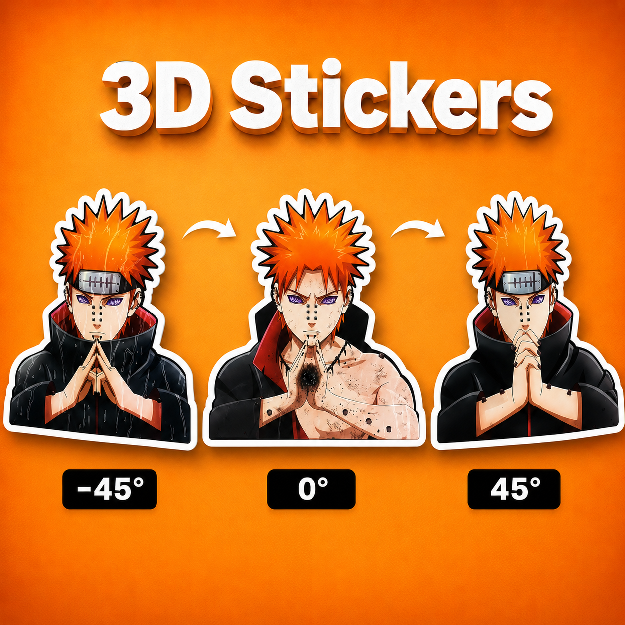 Naruto - Pain 3D Stickers