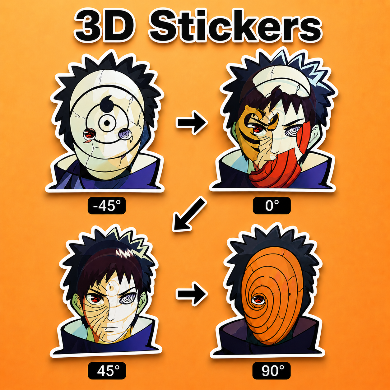 Naruto - Obito 3D Stickers