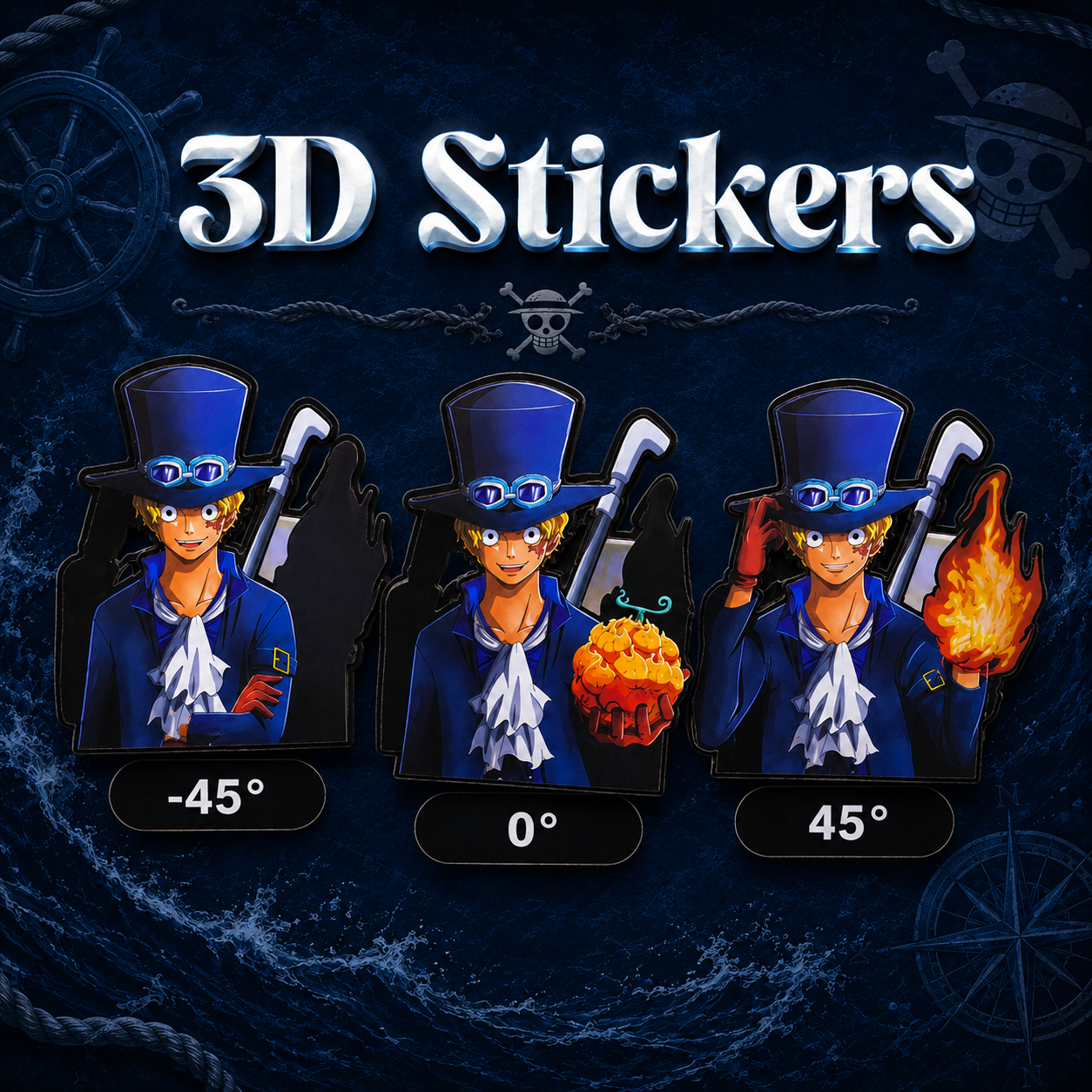 One Piece - Sabo 3D Stickers
