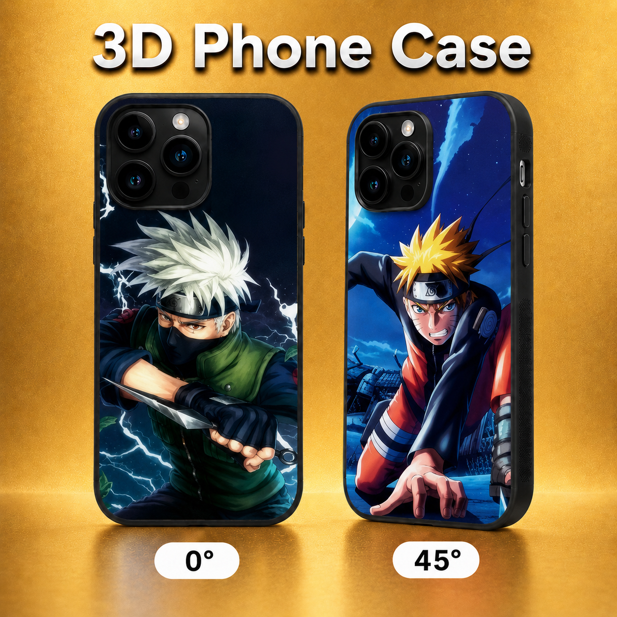 Naruto and Kakashi 3D Phone Case