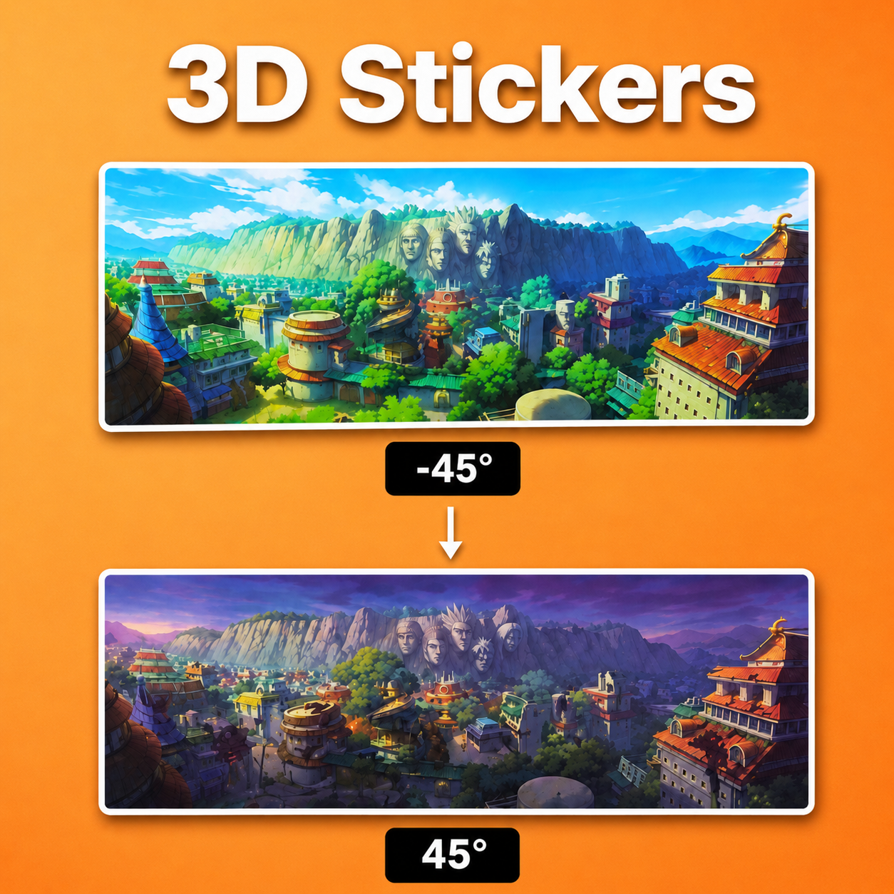 Naruto - Konoha 3D Stickers