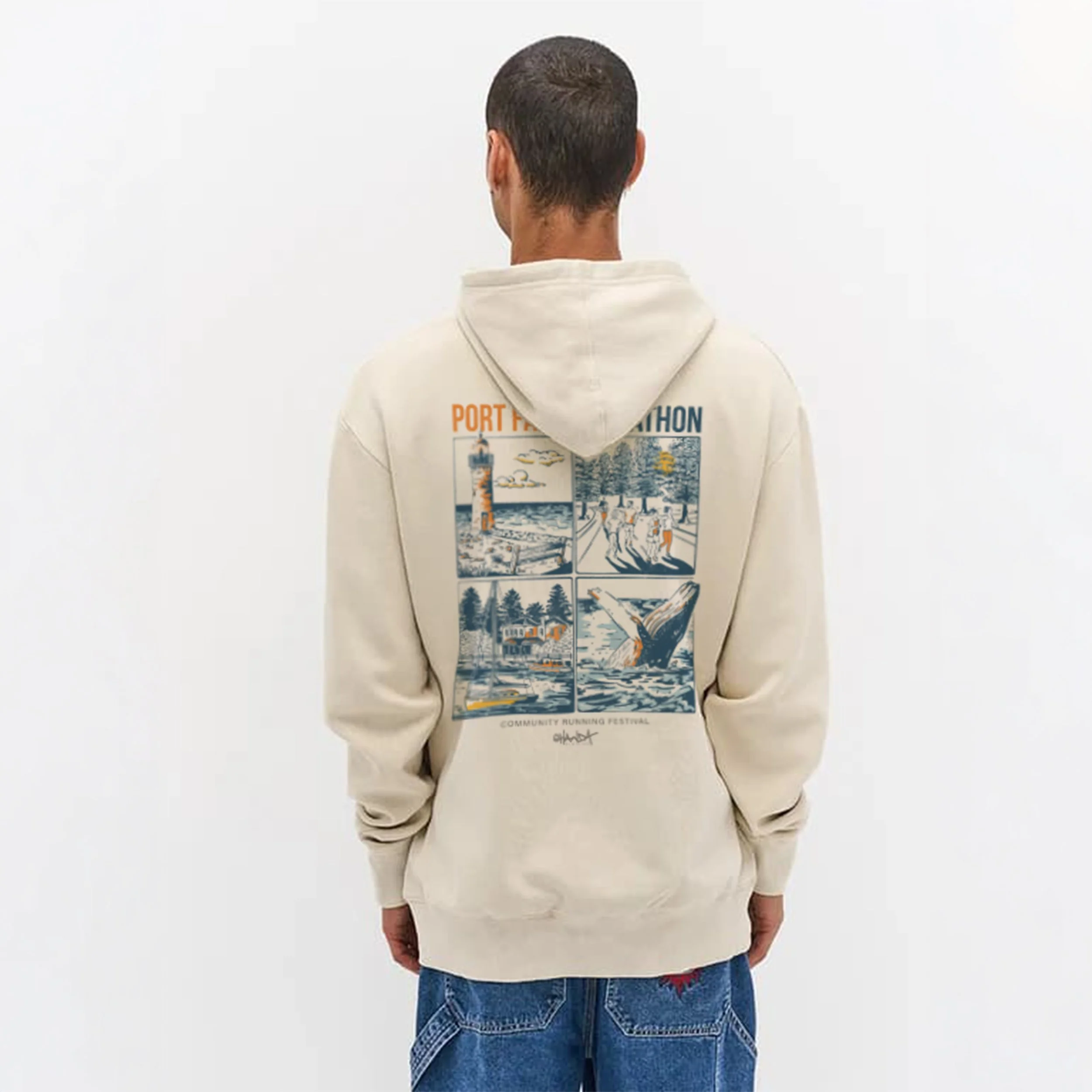 The Ghanda x Port Fairy Marathon Scenes Hoodie - MENS/WOMENS