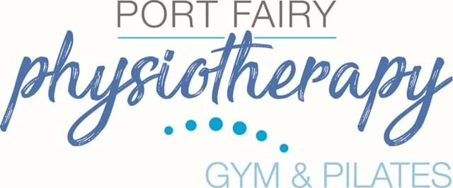 Port Fairy Physiotherapy logo with text "gym & pilates" in light blue.