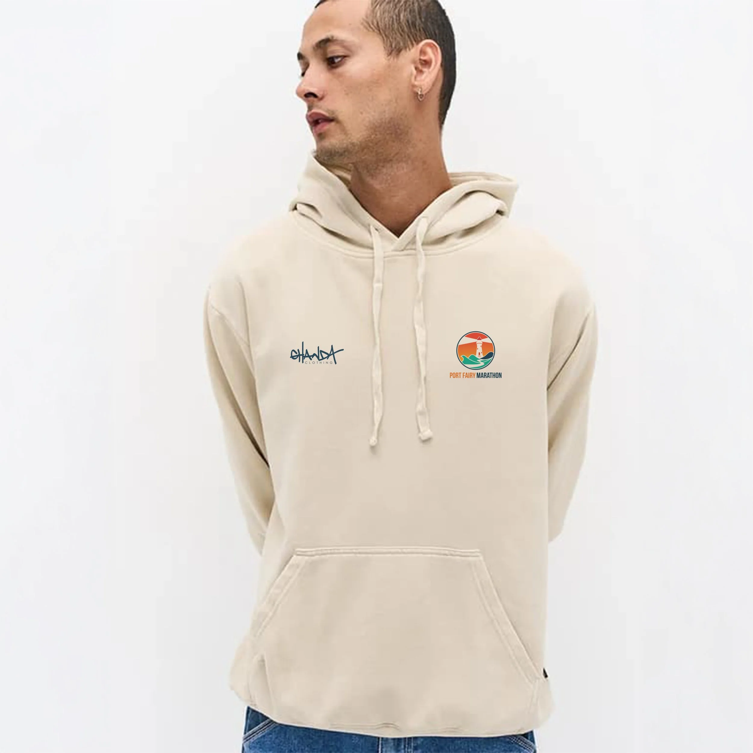 Port Fairy Marathon_Mens Mens Regular Hoodie_Sand_FRONT.jpg
