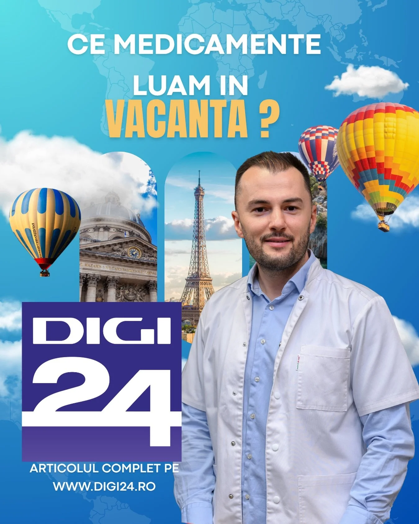 Ce medicamente ar trebui să avem cu noi &icirc;n vacanță ? 💊✈️

 Găsiți pe www.digi24.ro cum ne pregătim corect trusa medicală de călătorie, astfel &icirc;nc&acirc;t să ne simțim &icirc;n siguranță și să putem gestiona situațiile neprevăzute care po