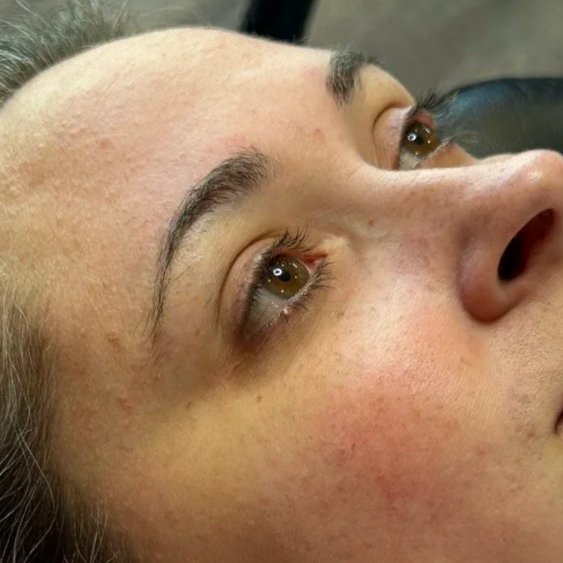 before: lash lift and tint