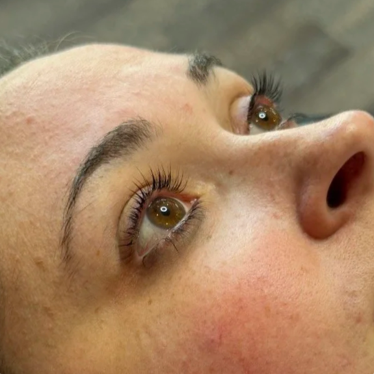 after: lash lift and tint