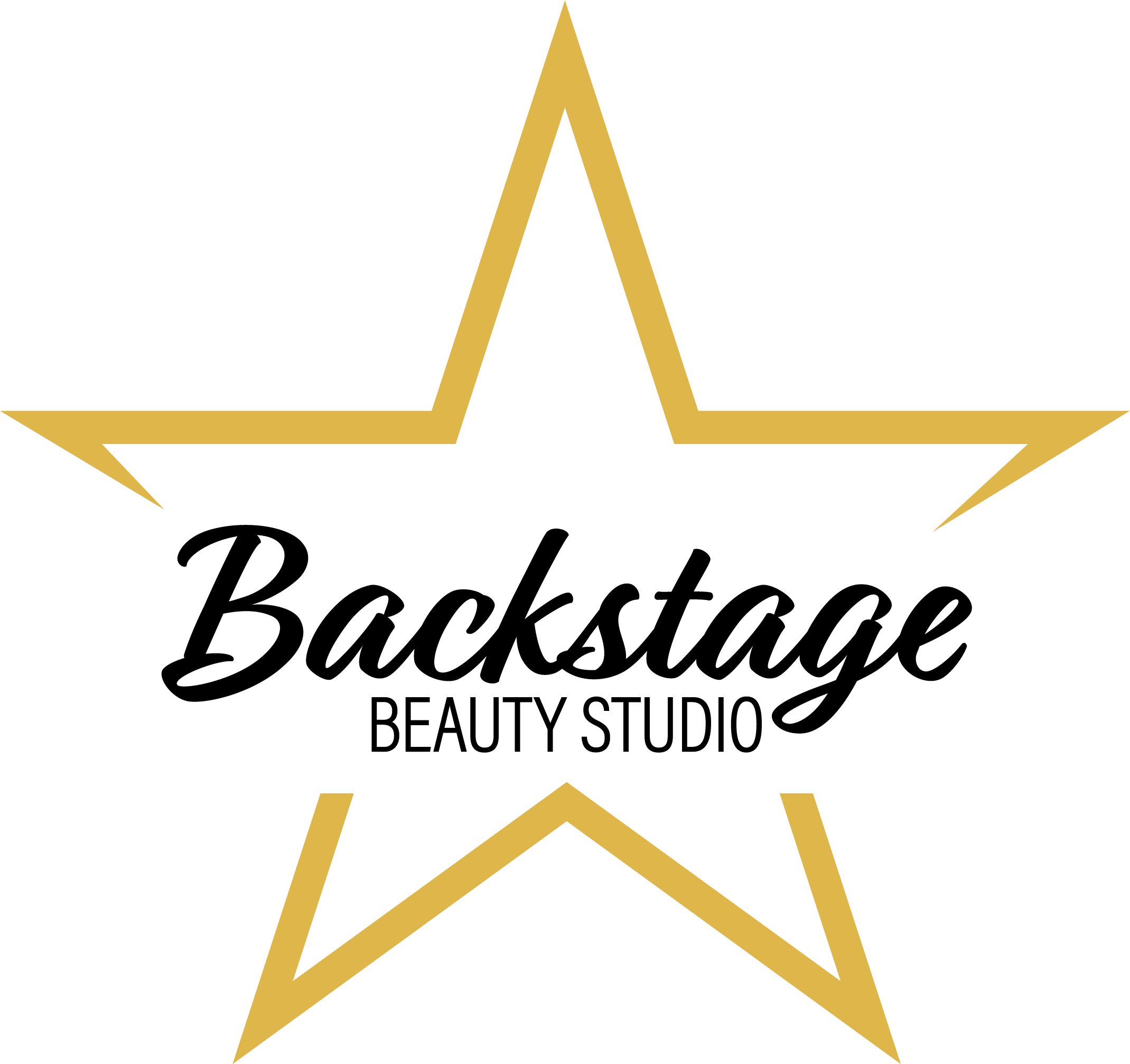 Gold star with black background