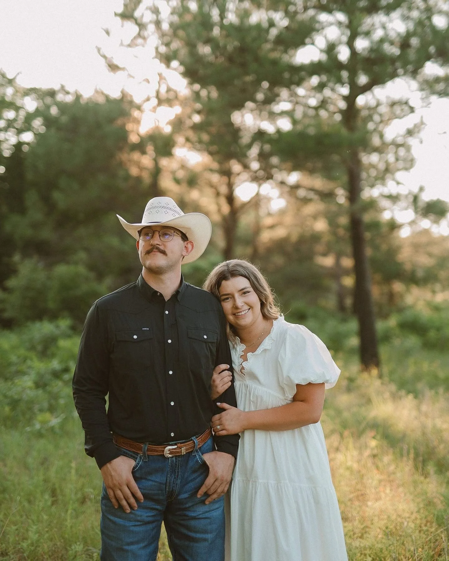 western engagement session natural makeup artist texas