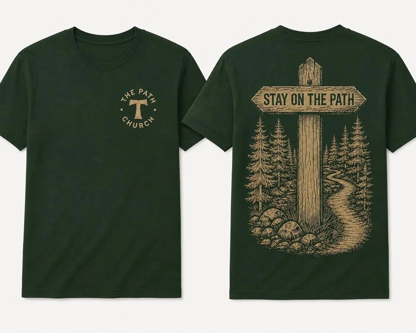 The Path  T-Shirt  (front & back)