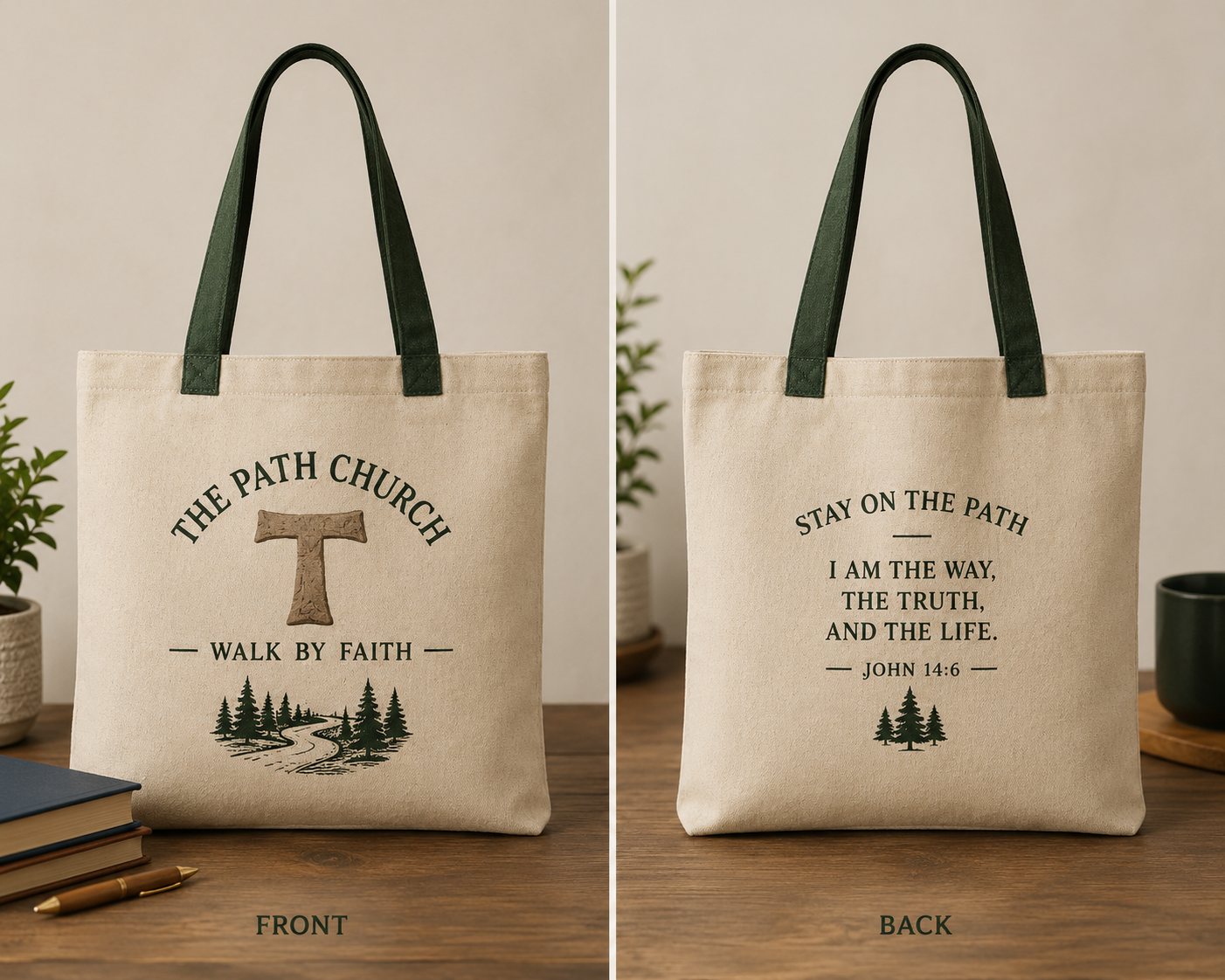 The Path Canvas Tote Bag