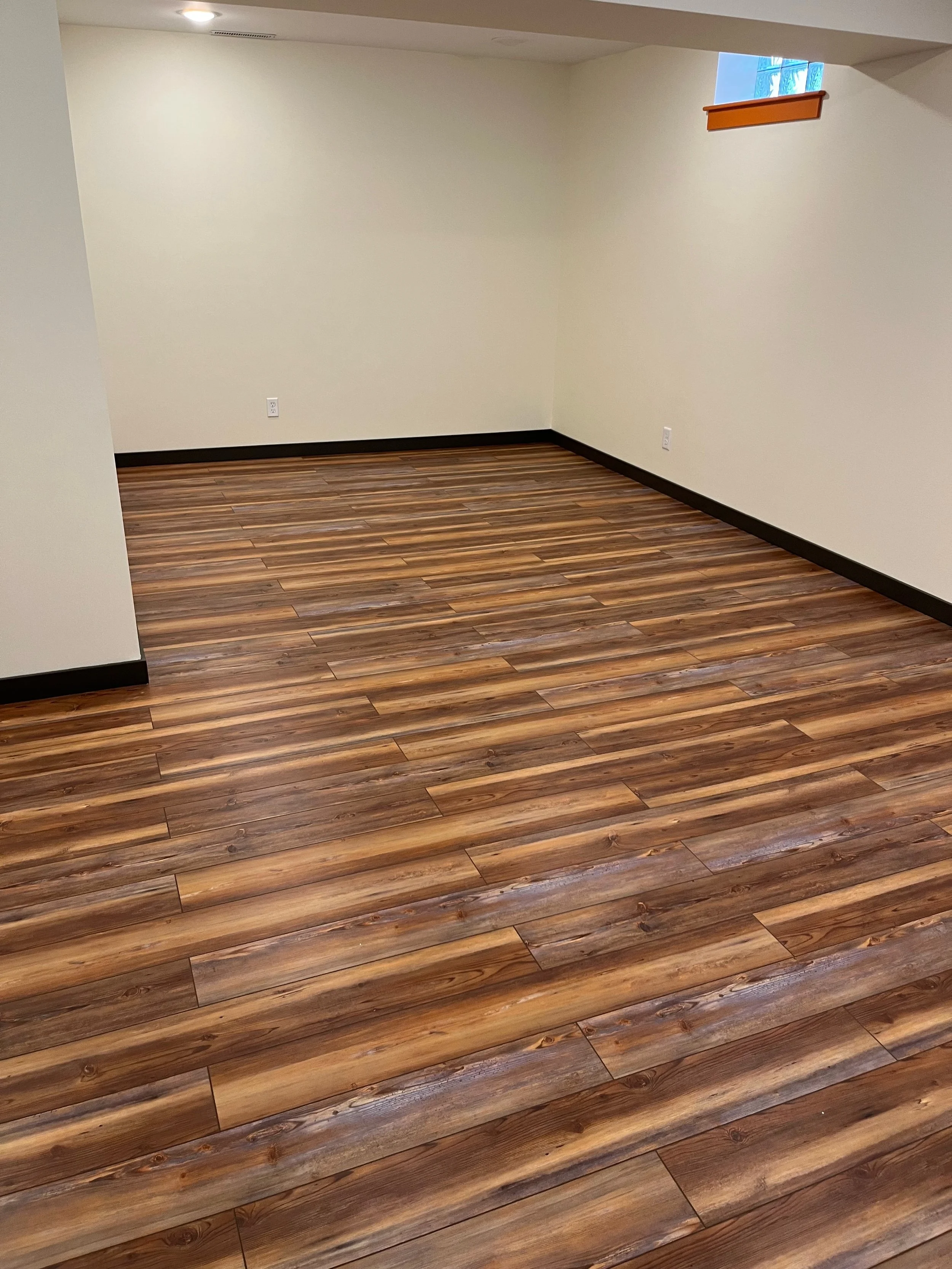 Basement flooring with LVP