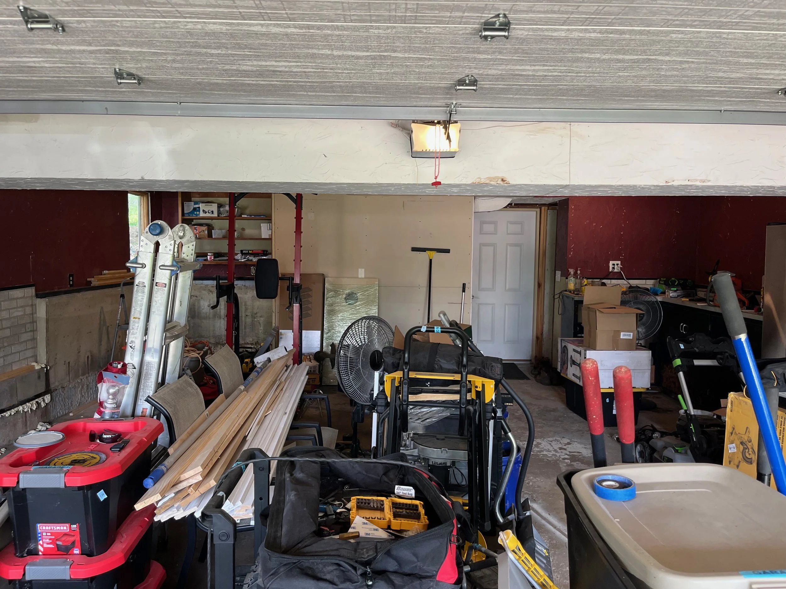 Garage before painting