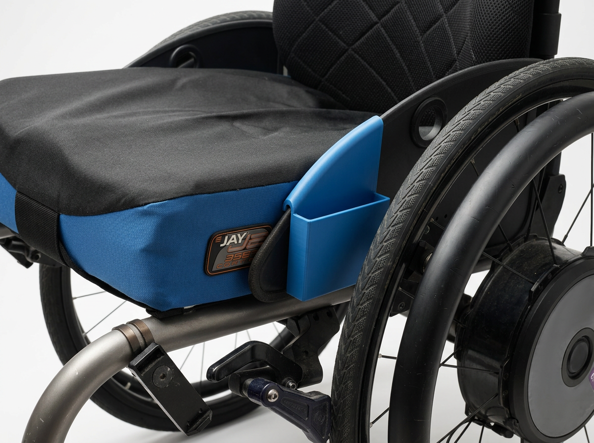 Wheelchair side guard phone holder