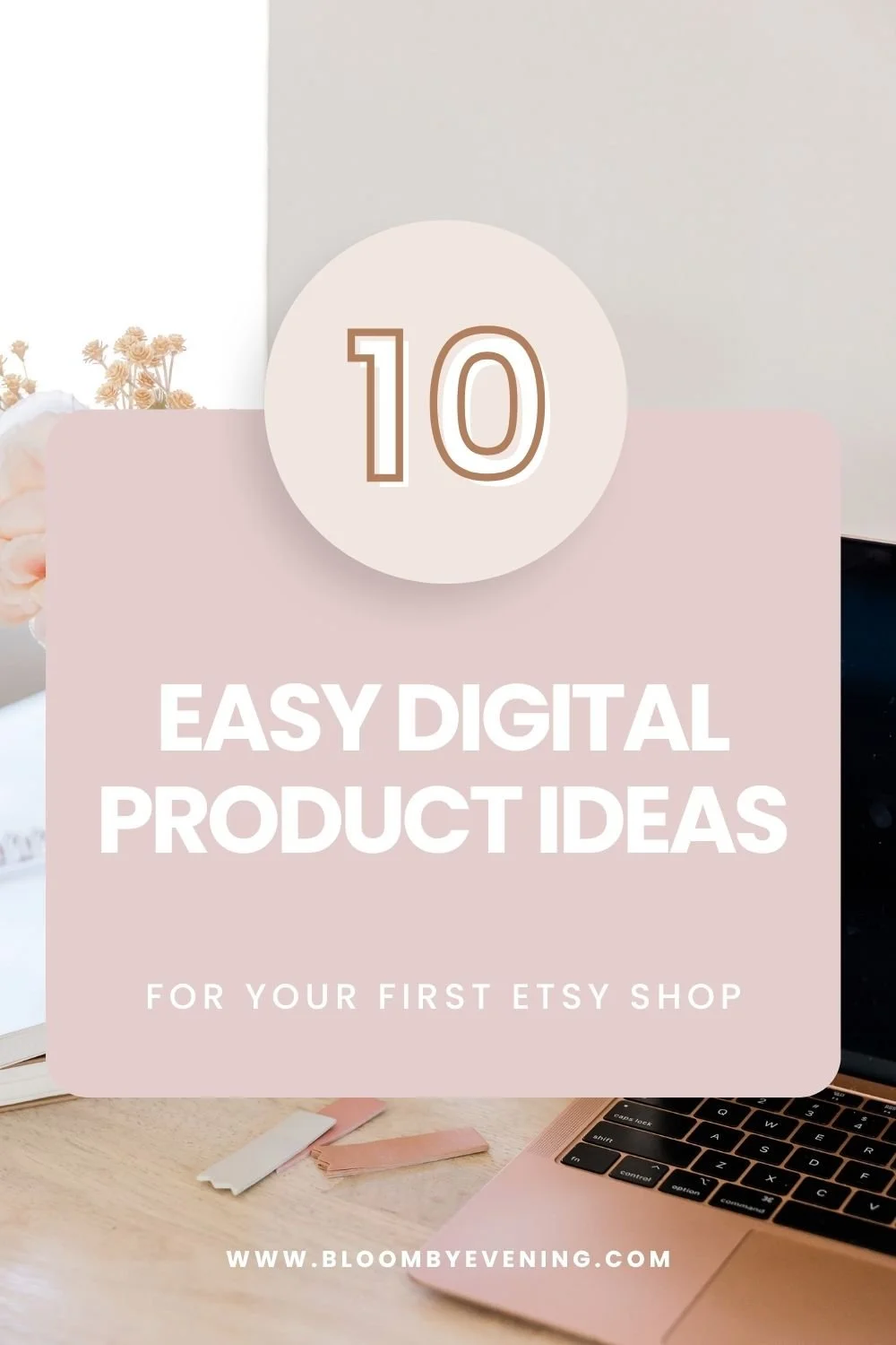 a Pinterest graphic about easy digital product ideas