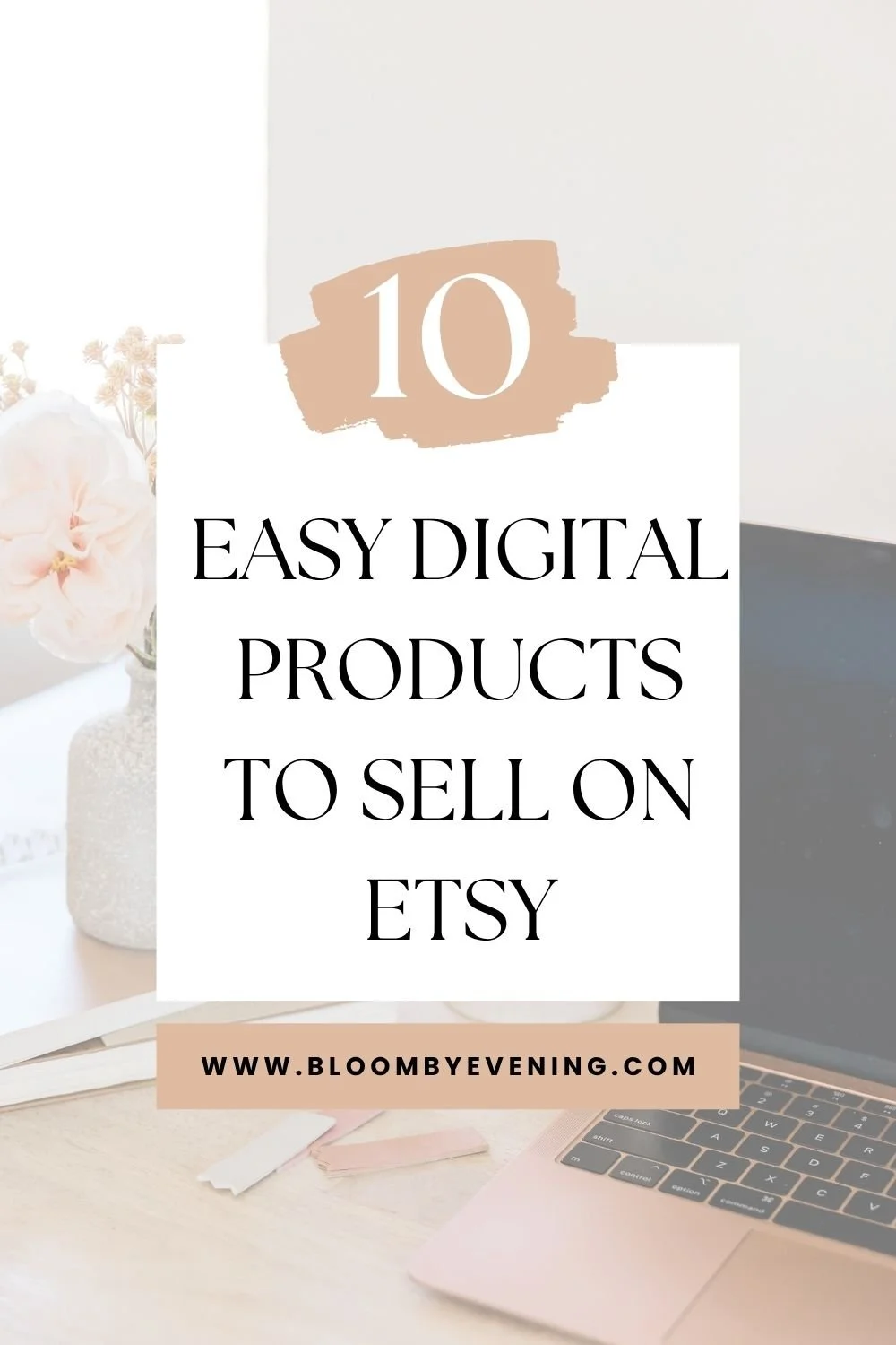 a pinterest graphic about easy digital products to sell on Etsy