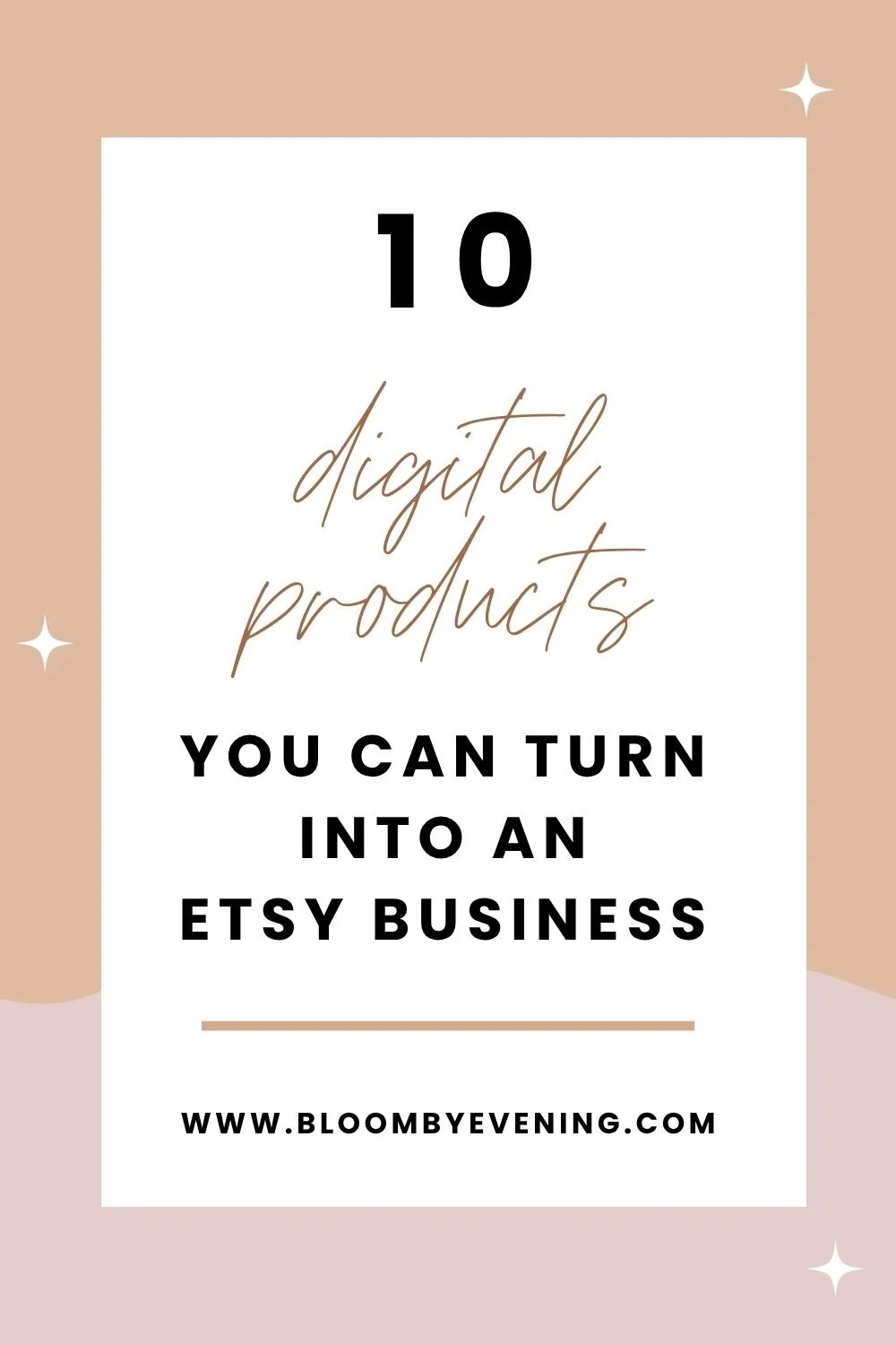 a pinterest graphic about digital products to sell on Etsy