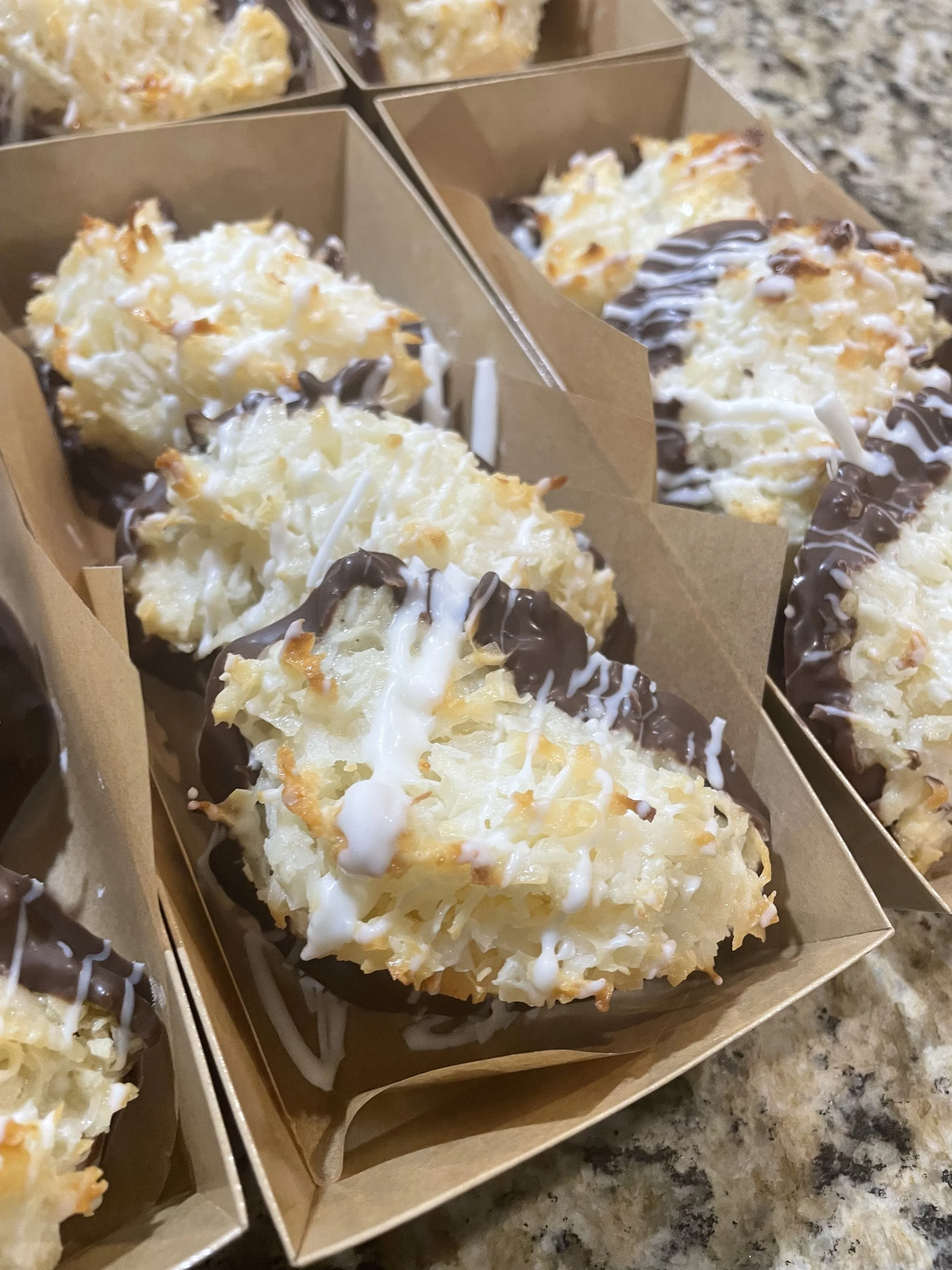 Milk/ White Chocolate Coconut Macaroons