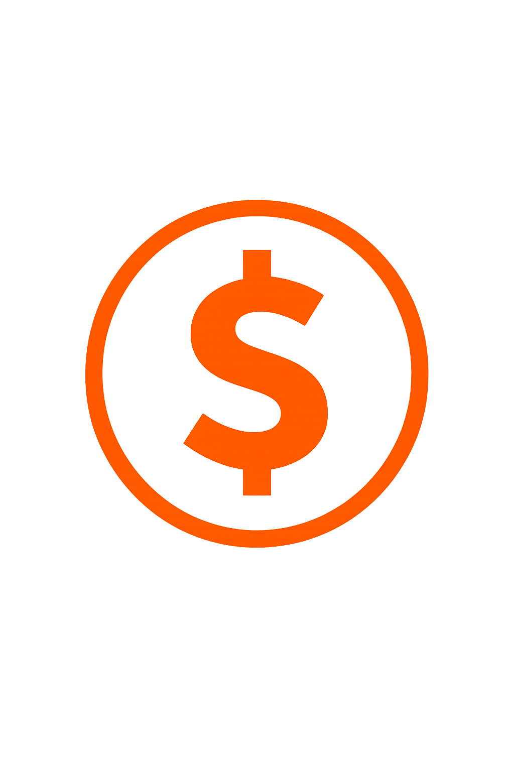 Red dollar sign icon enclosed in a circle, symbolizing money or finance.