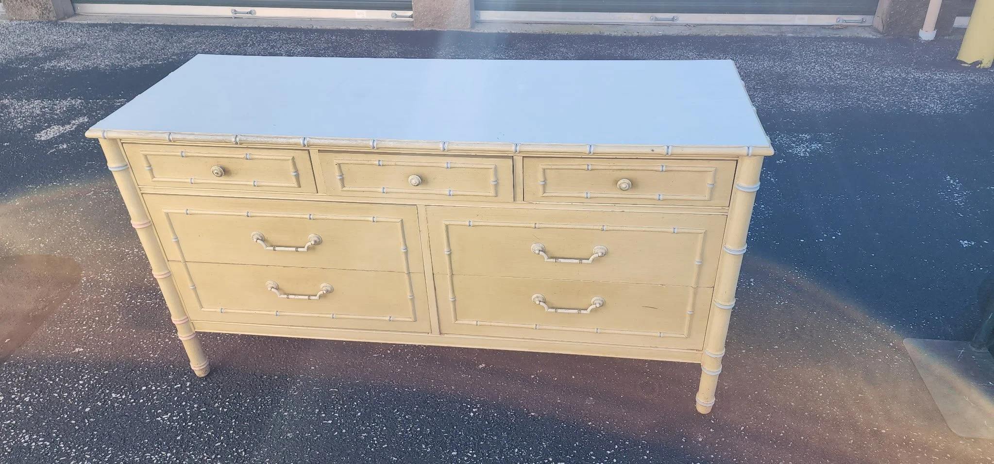 Bamboo Themed Dresser and Corner Desk
