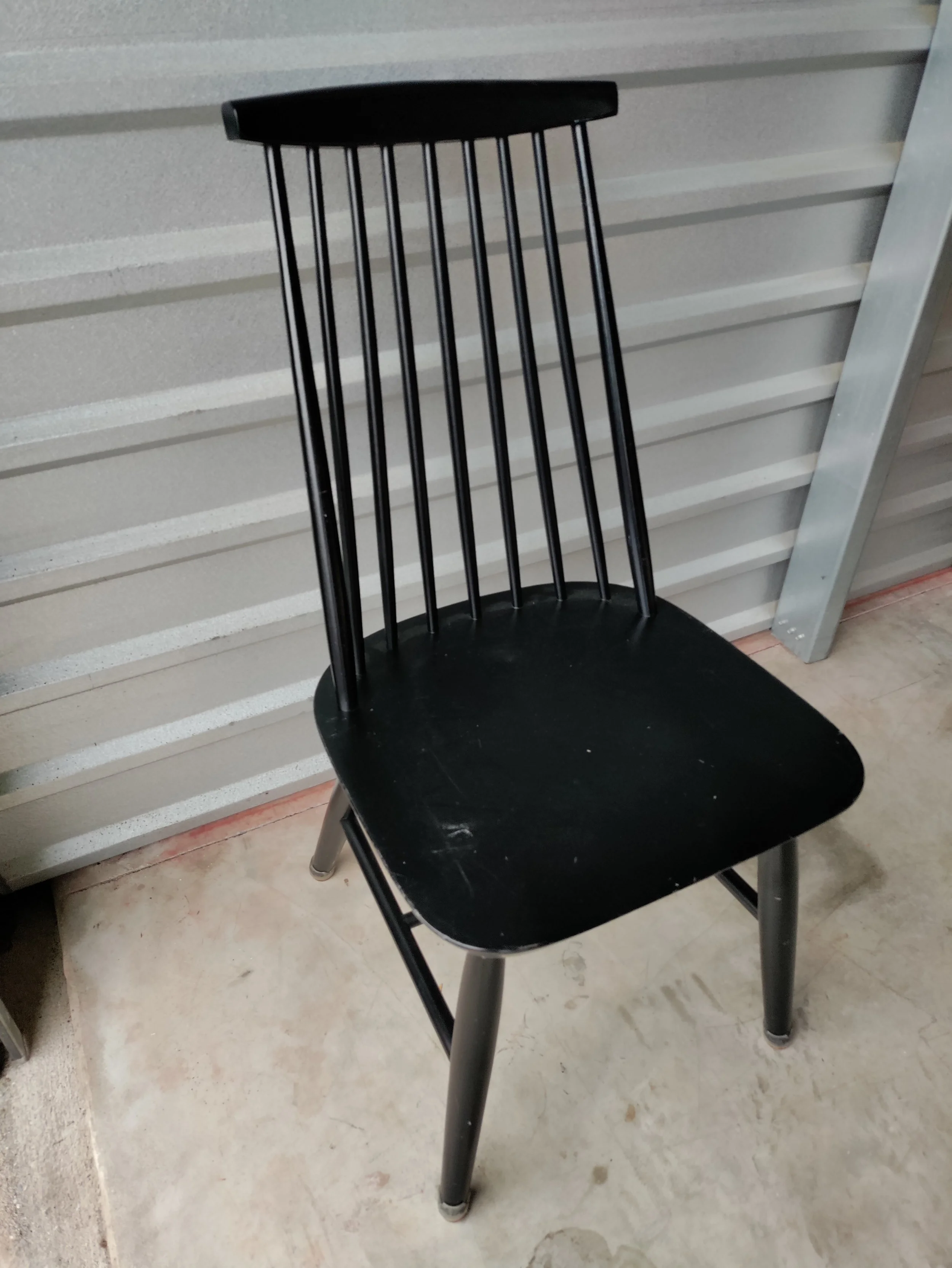 Single Black Wooden Chair