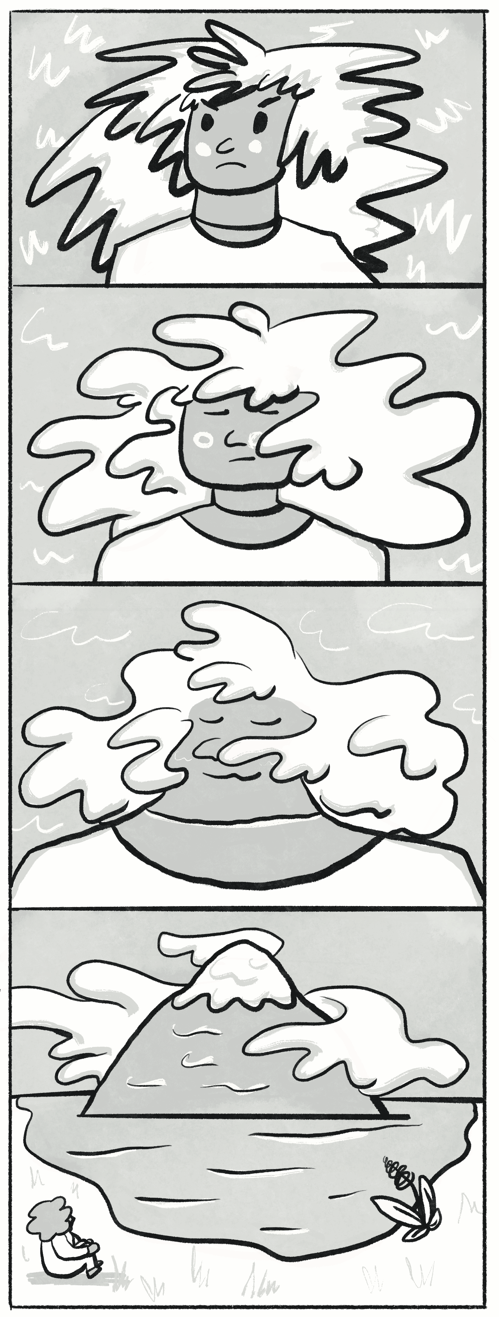 "Meditation", short comic strip for SCARFFF. 