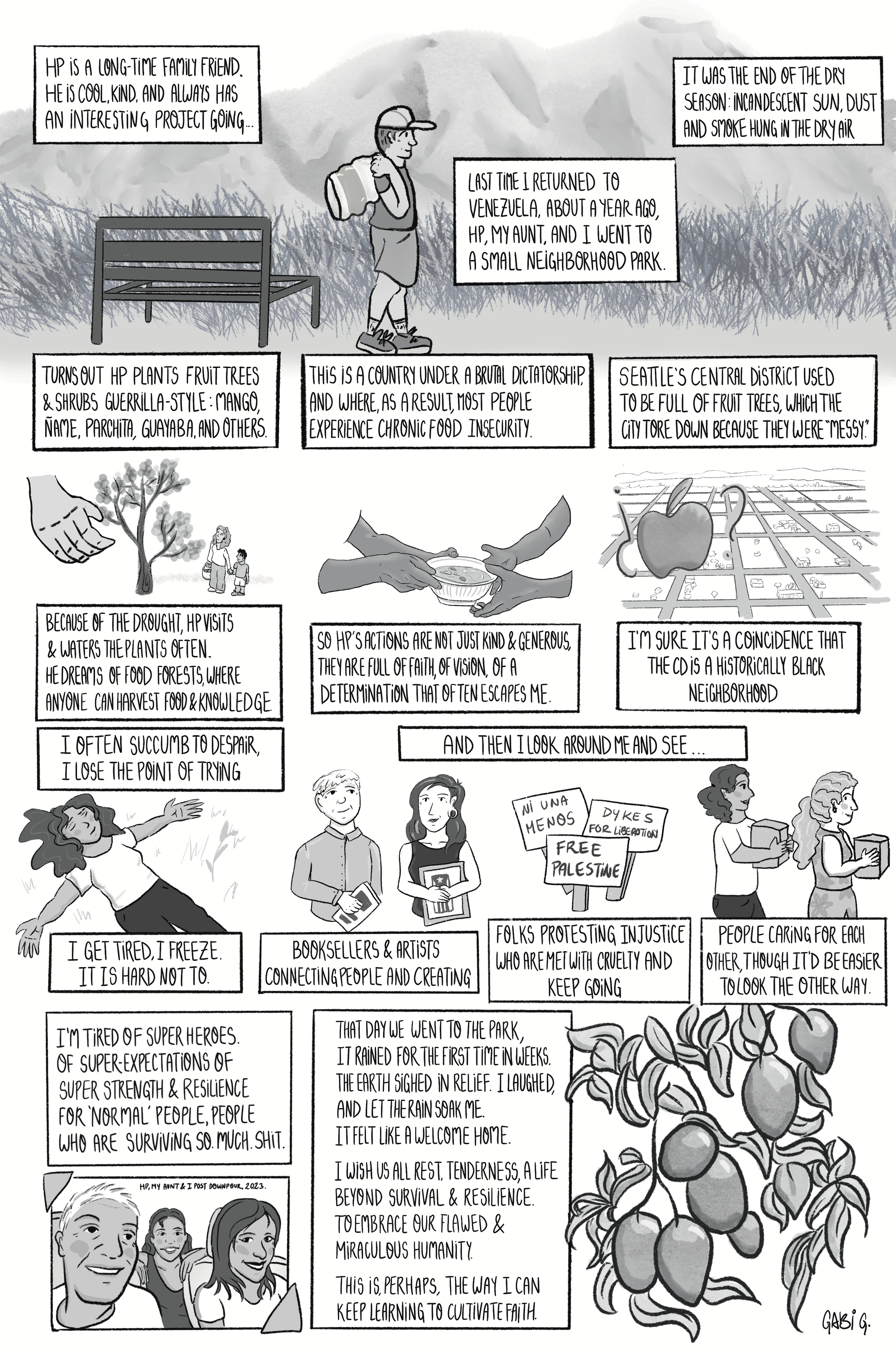 "No Heroes Here". Comic on digital media, 2025.