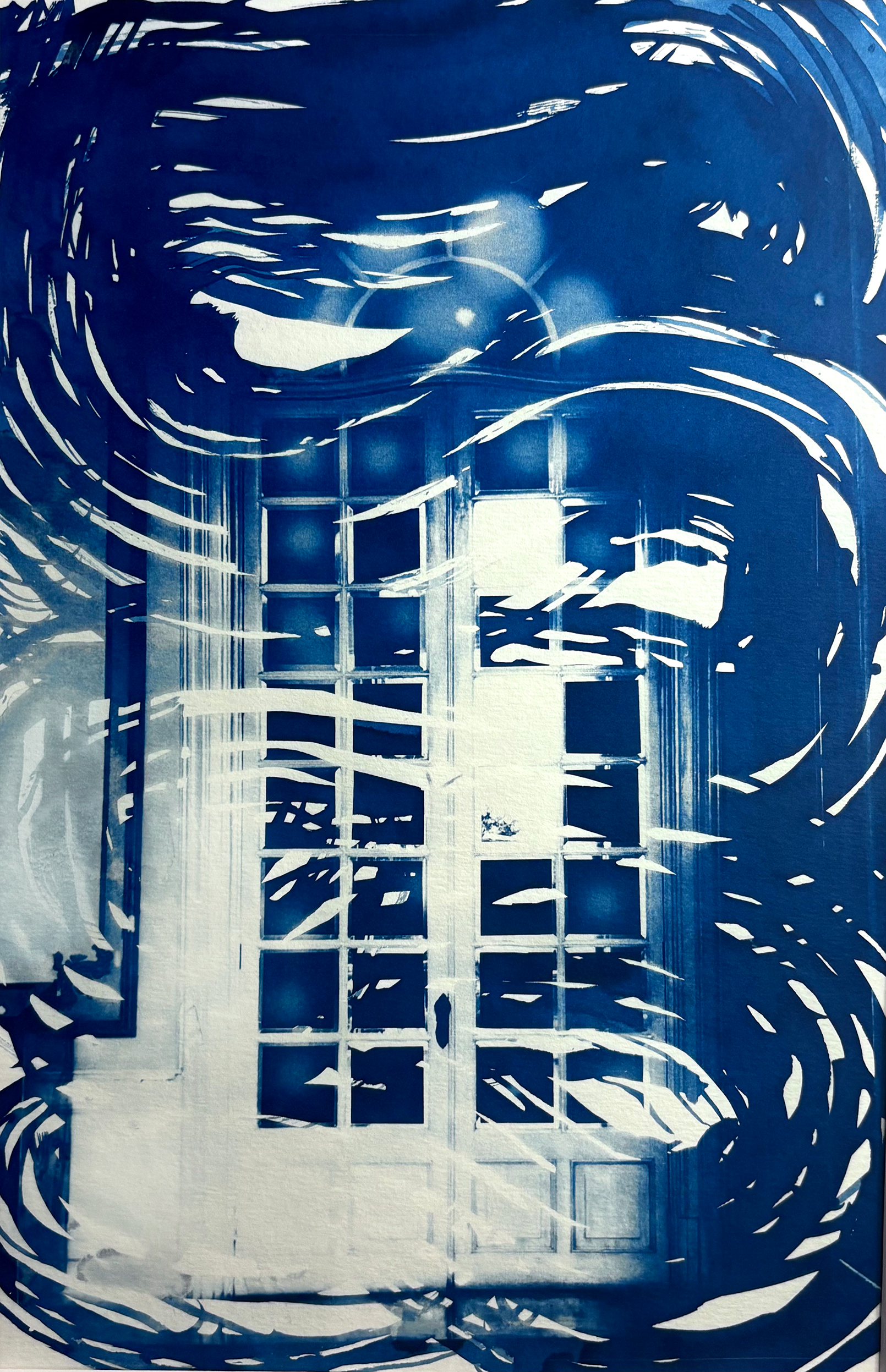 "Portal" Cyanotype on paper of a 350 year old door. 