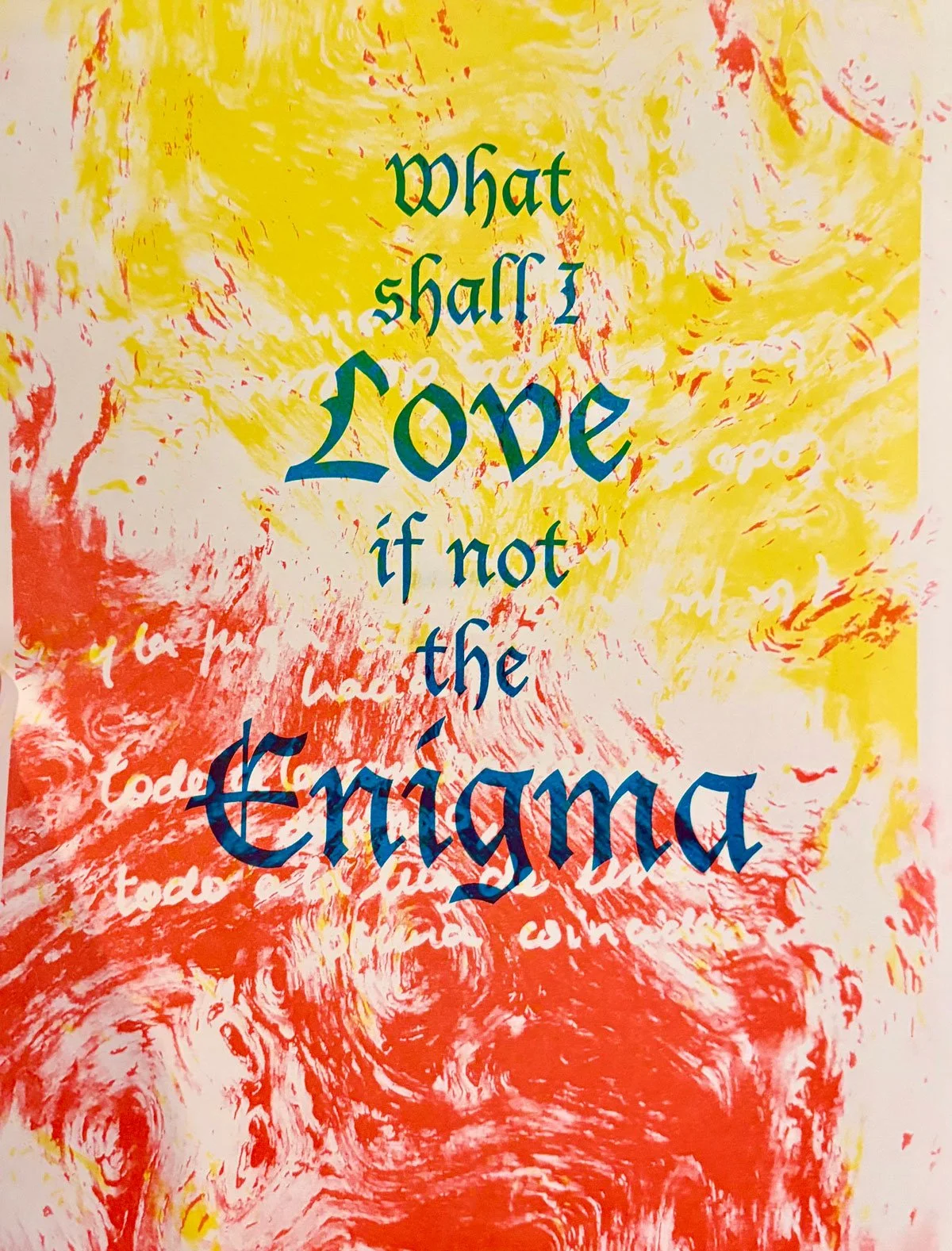 "Enigma", Risograph on paper, 2025. 
