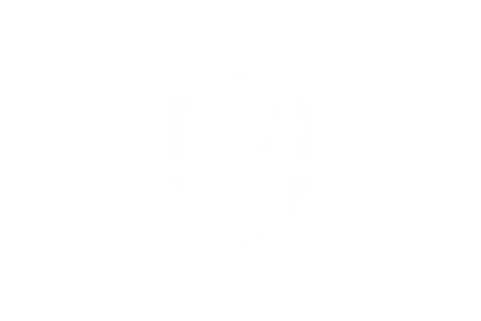 Black background with a white security shield icon and a check mark in the center.