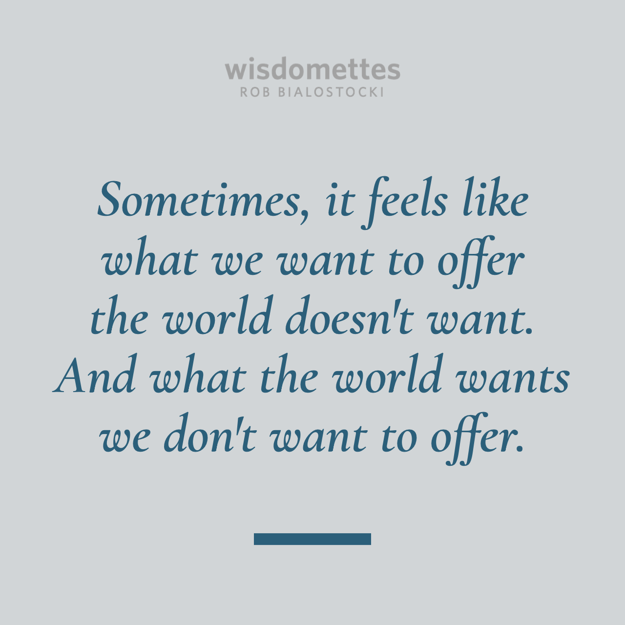 Letting Go, Slowly