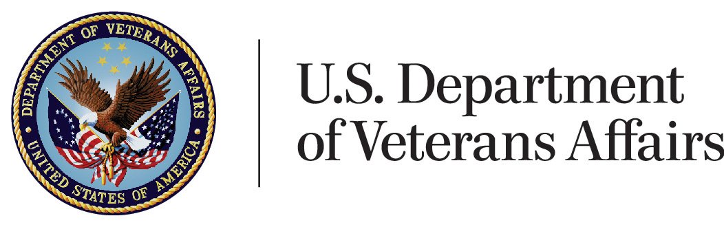 The seal of the U.S. Department of Veterans Affairs featuring an eagle clutching an American flag, with stars above and a circle of text around.
