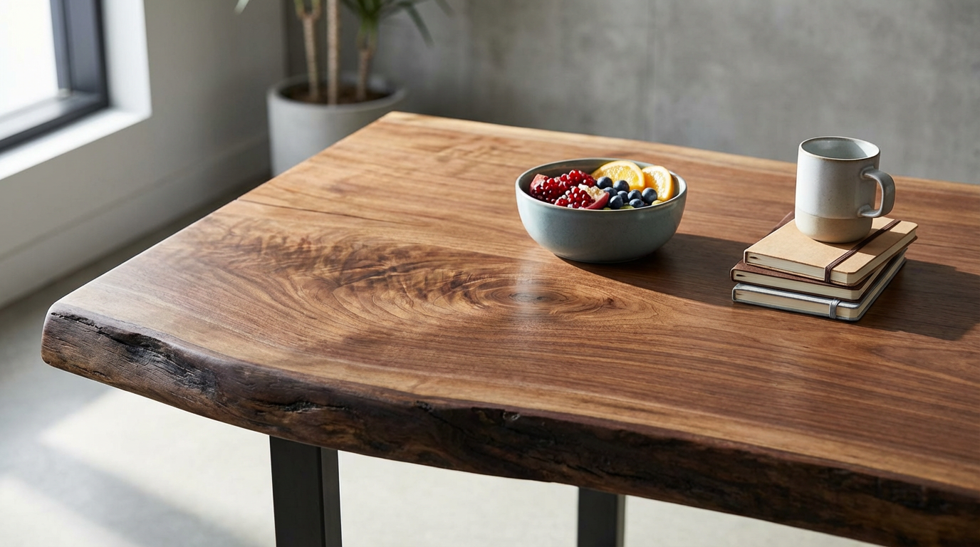 Live-Edge Walnut Table