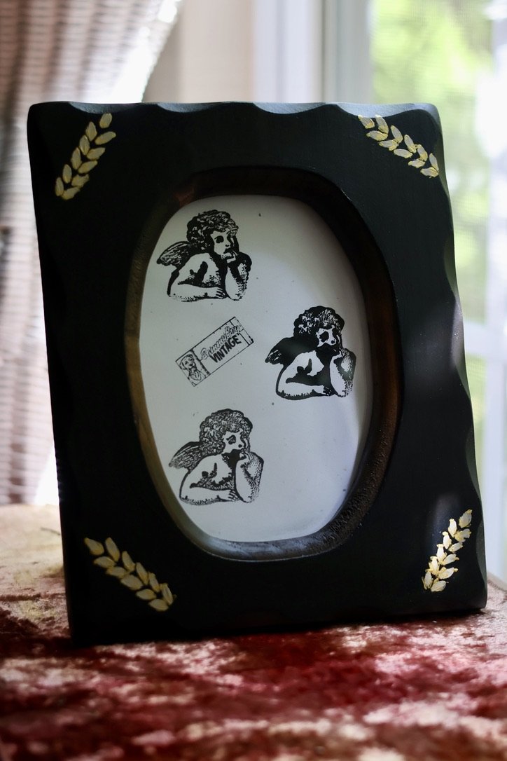 Hand-painted and restored vintage frame 