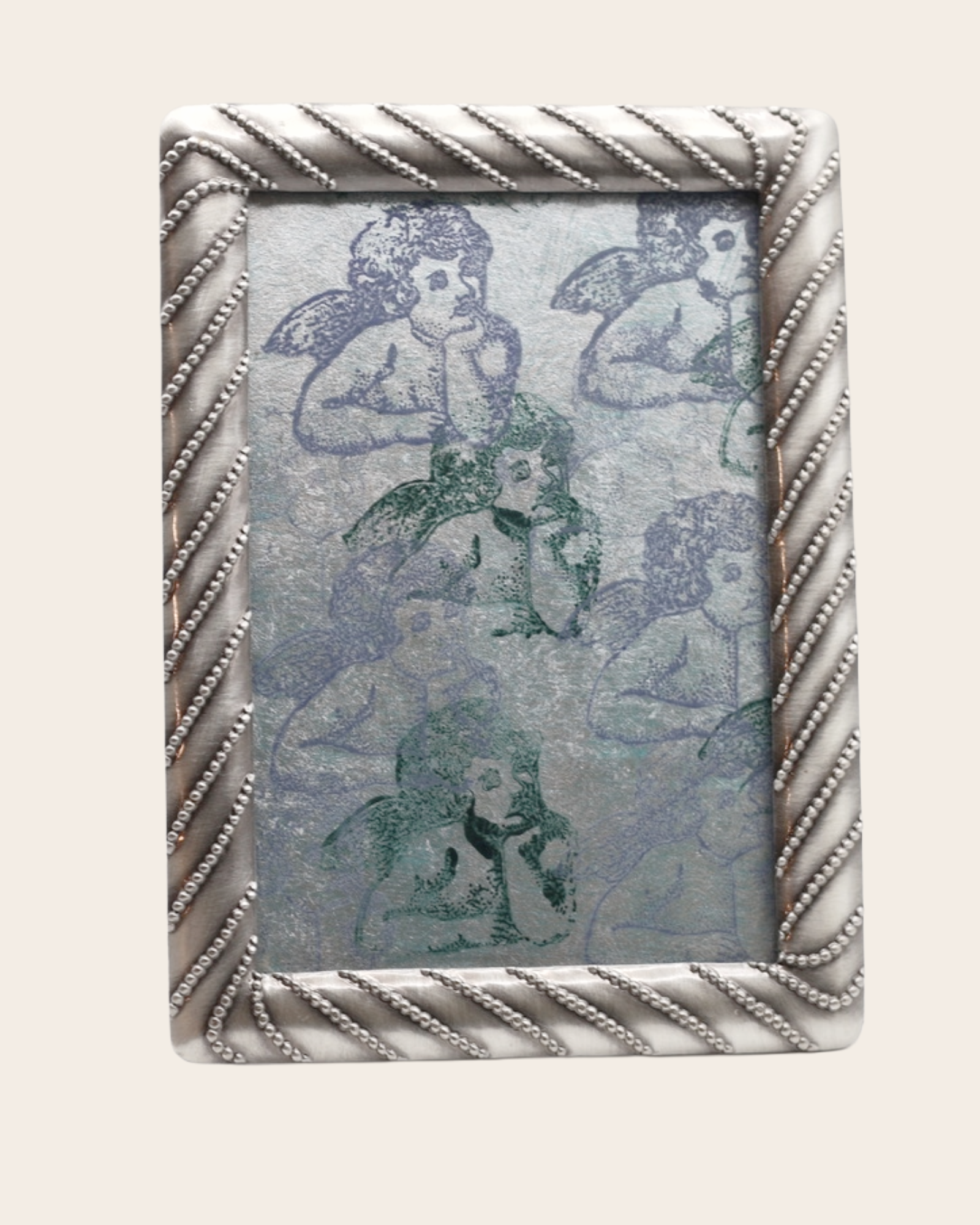 Elegant Silver Rope Detail Photo Frame 4x6