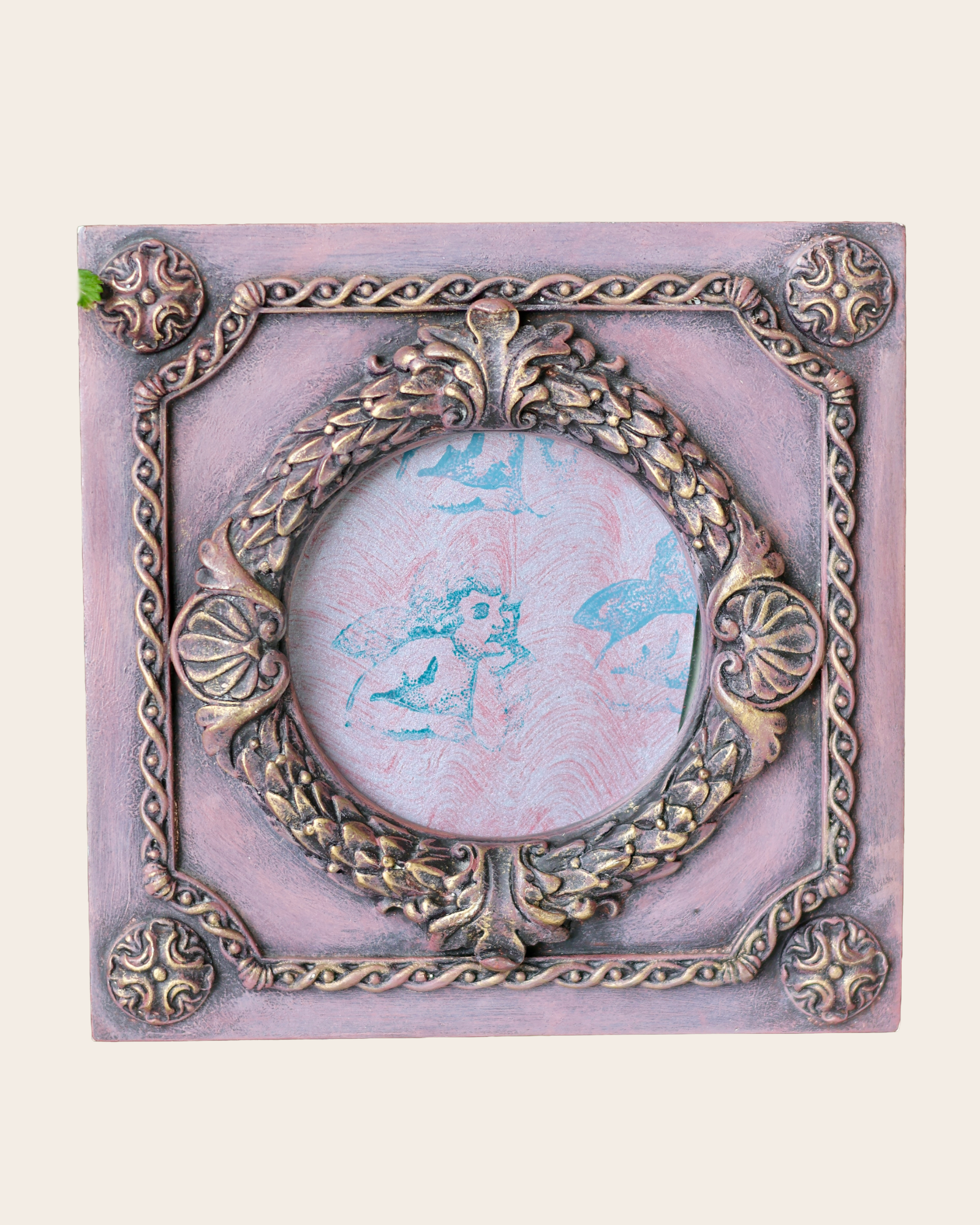 7x7 Vintage Rococo Picture Frame - Ornate Antique Square