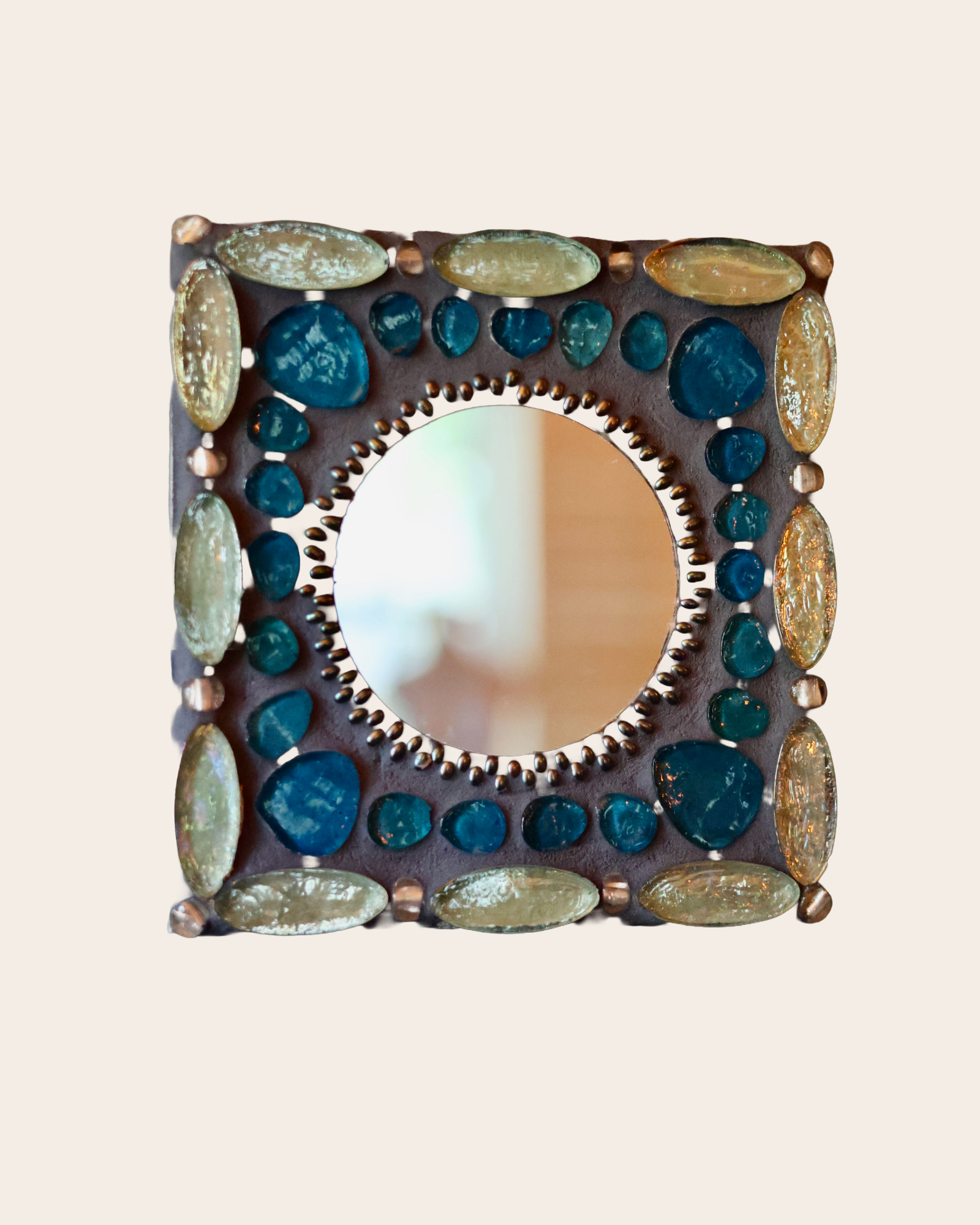 Vintage 8x8 Mosaic Wall Mirror