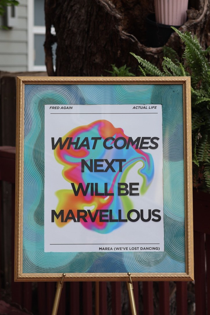 Concert poster framed zero waste textured hand painted mat Fred Again
