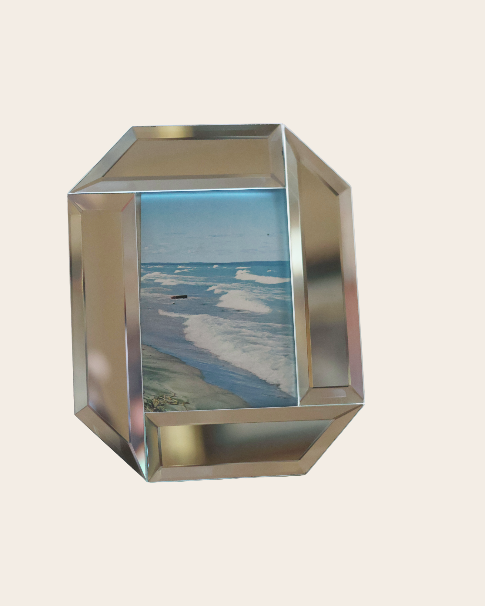 Elegant Beveled Mirror Photo Frame