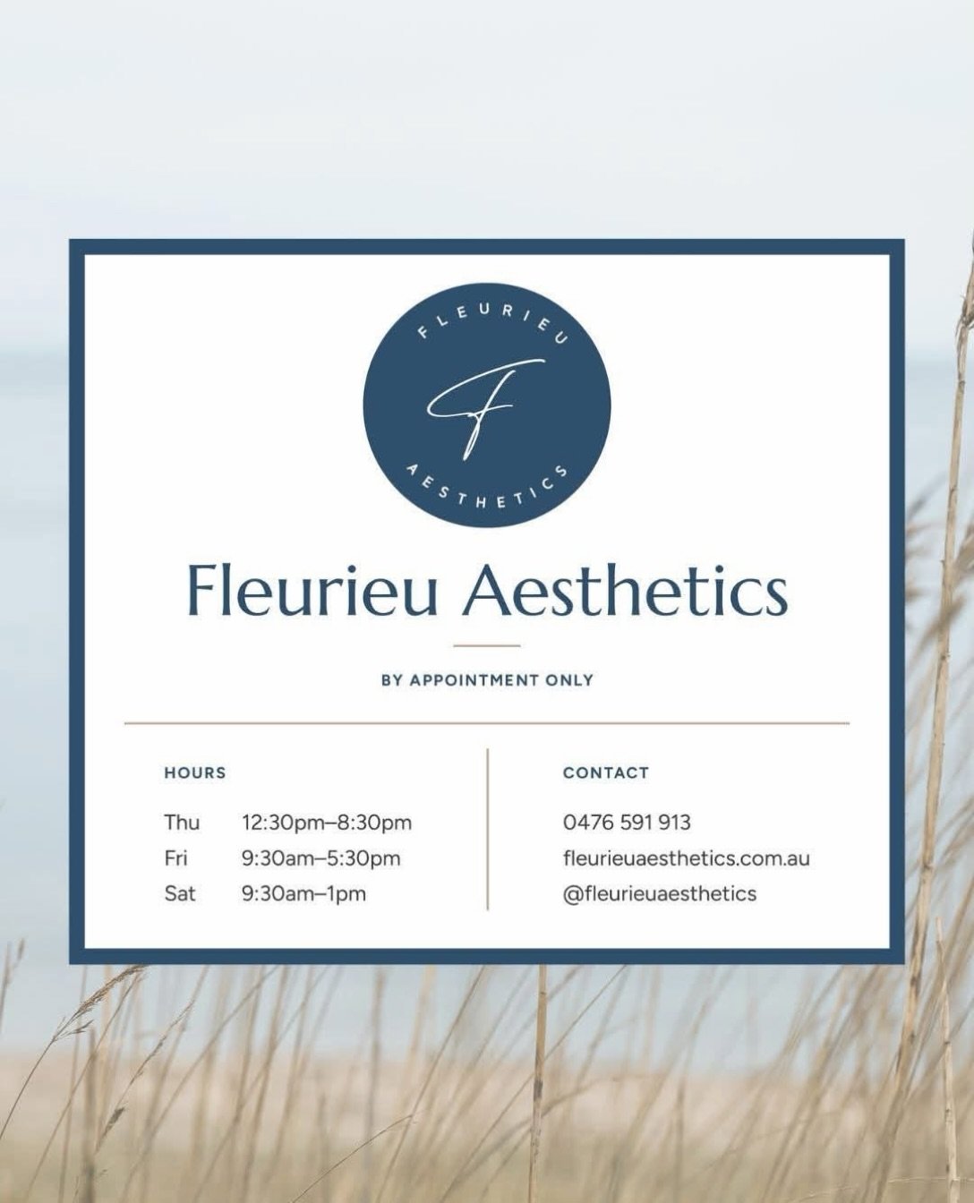 Appointments still available this week at Fleurieu Aesthetics 🤍

If you&rsquo;d like to book but can&rsquo;t find a time online that suits, please don&rsquo;t hesitate to get in touch. I&rsquo;m more than happy to see if we can arrange an alternativ