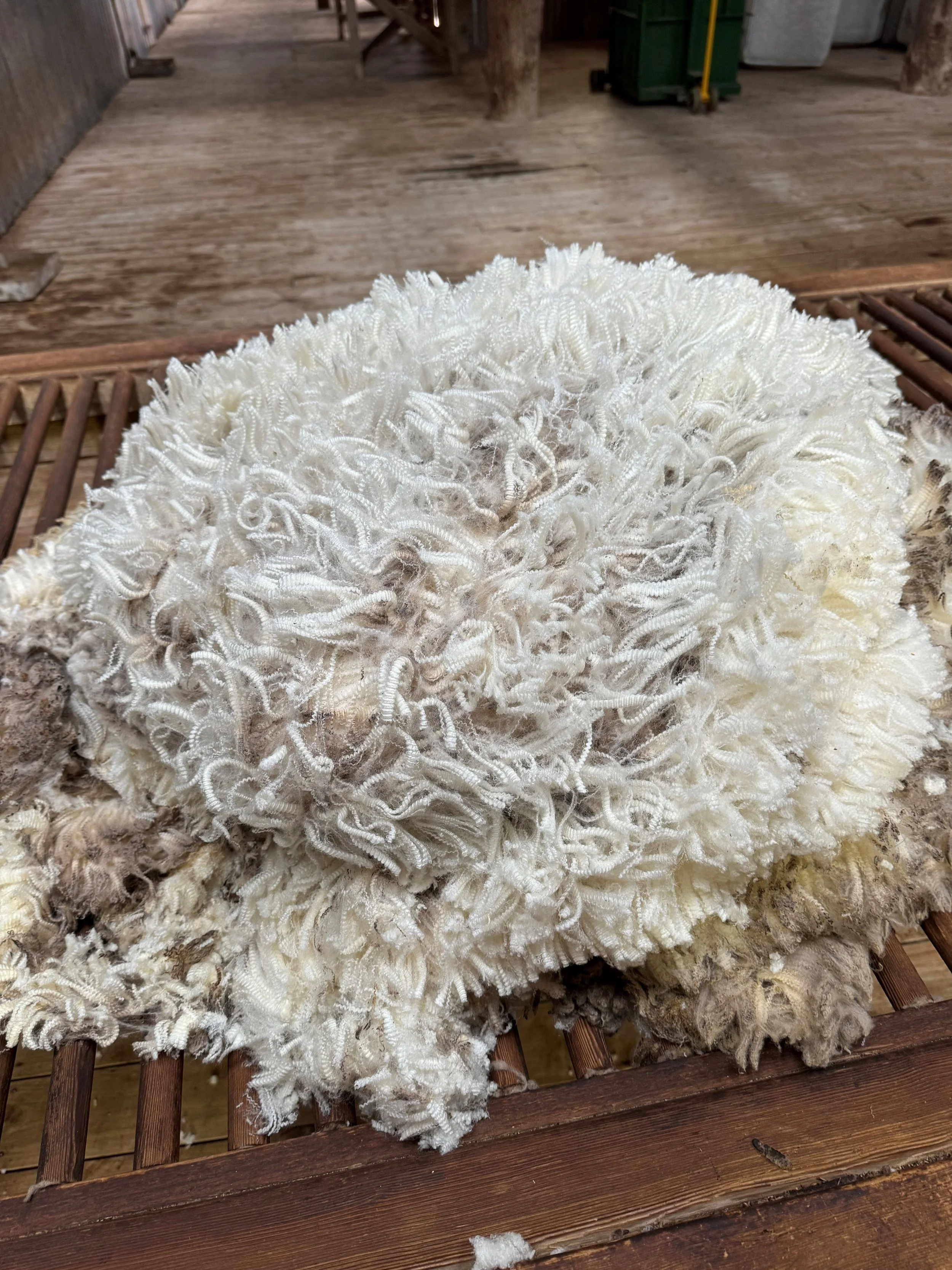 A close-up of The Yanko Merino premium fleece.