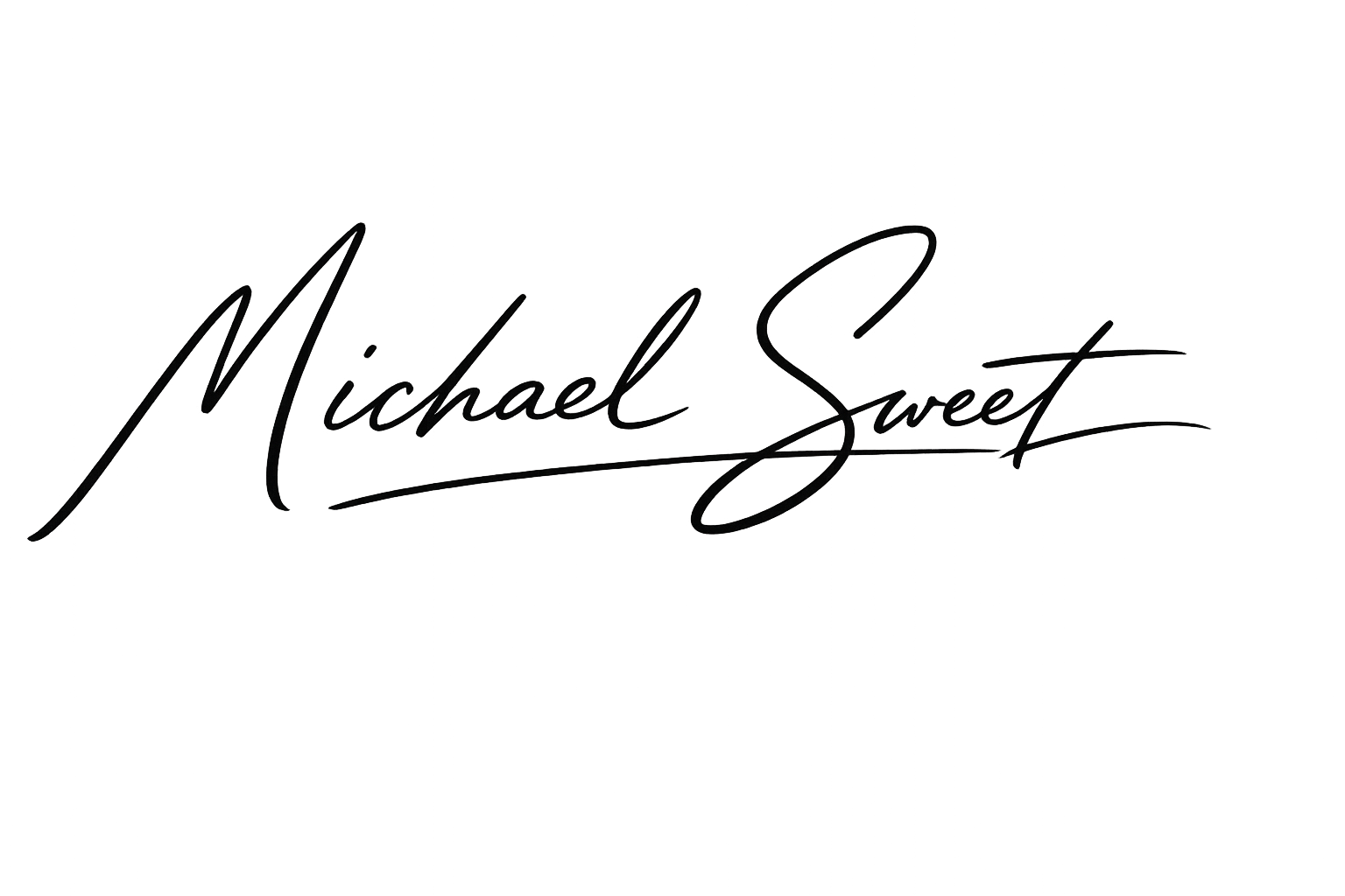 Signature-style text reading 'Michael Sweet' in black cursive font.