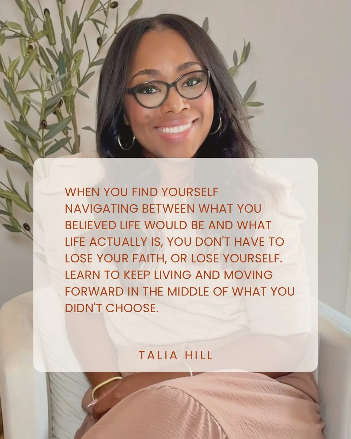 Learning to keep living and moving forward in the middle of what we didn't choose is always easier said than done. But we'd be surprised at what our God can do in our lives when we place our faith in Him.

- T🤍