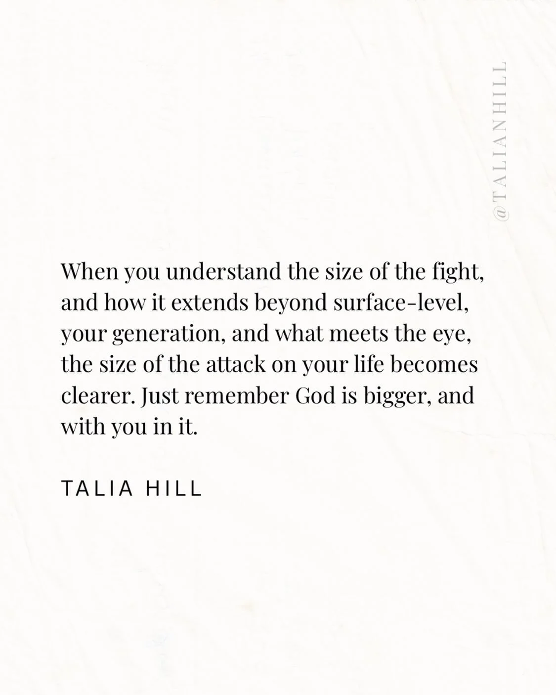 Just remember God is bigger, and with you in it.