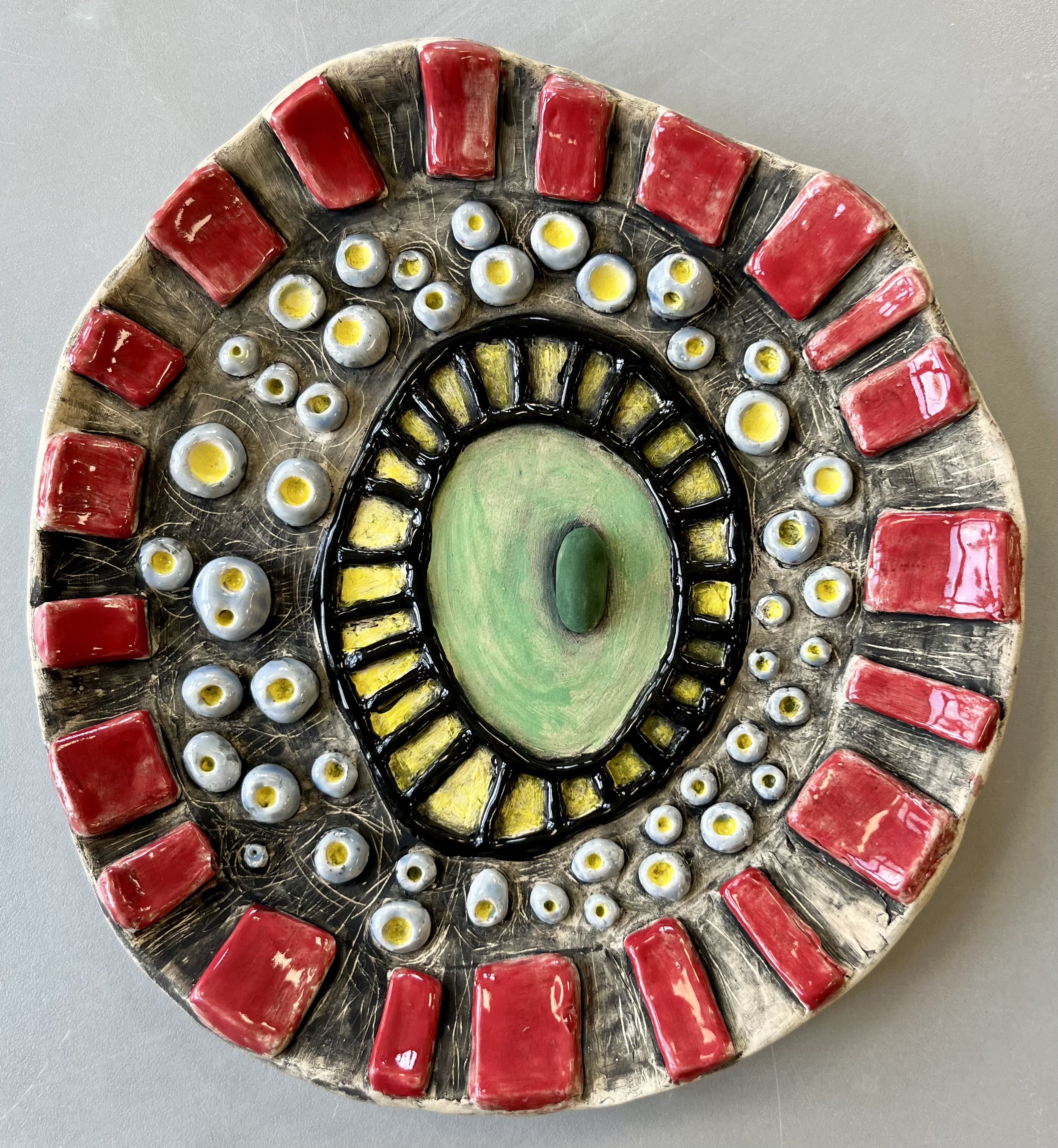 Moody & Mysterious Ceramic Wall Plaque with 3D Elements