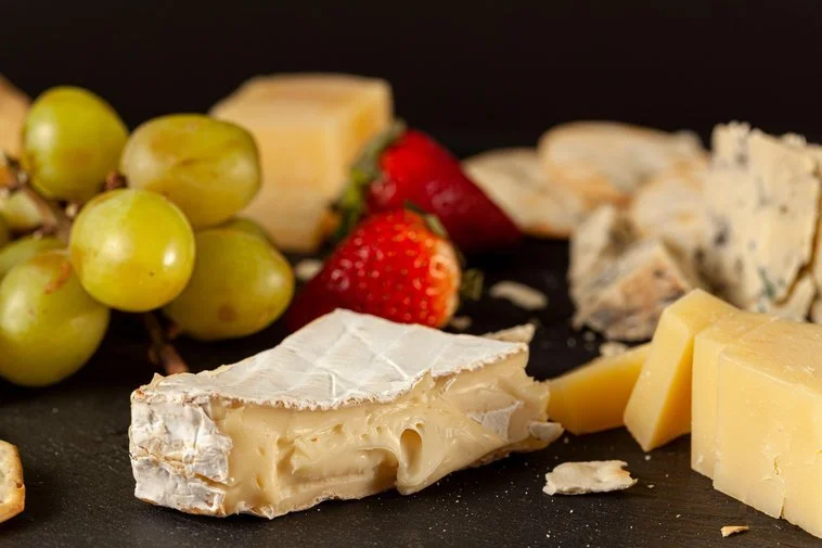 Grazing platter perfect for sharing with fruits, nuts, and cheeses